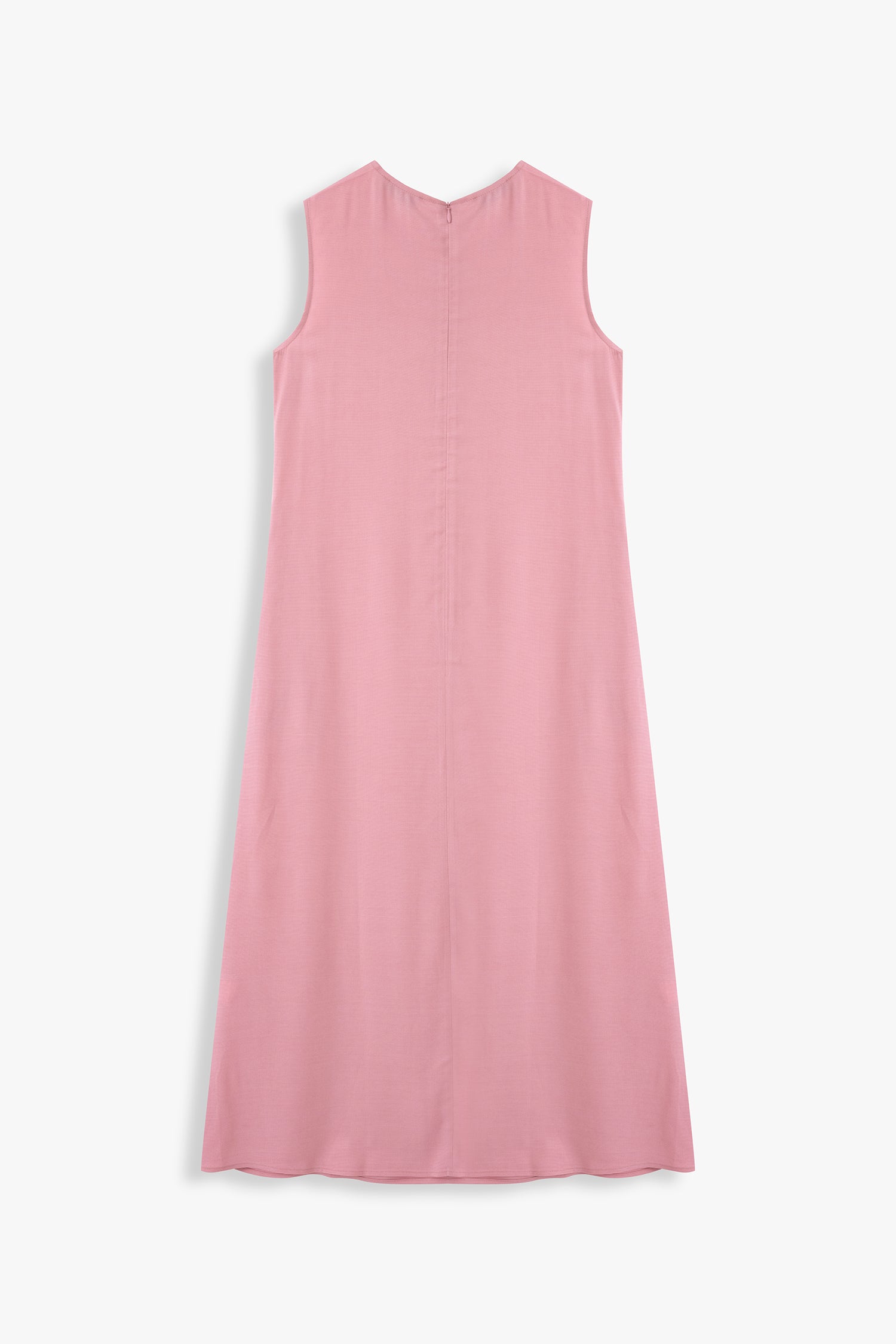 Round Neck Long Shift Dress