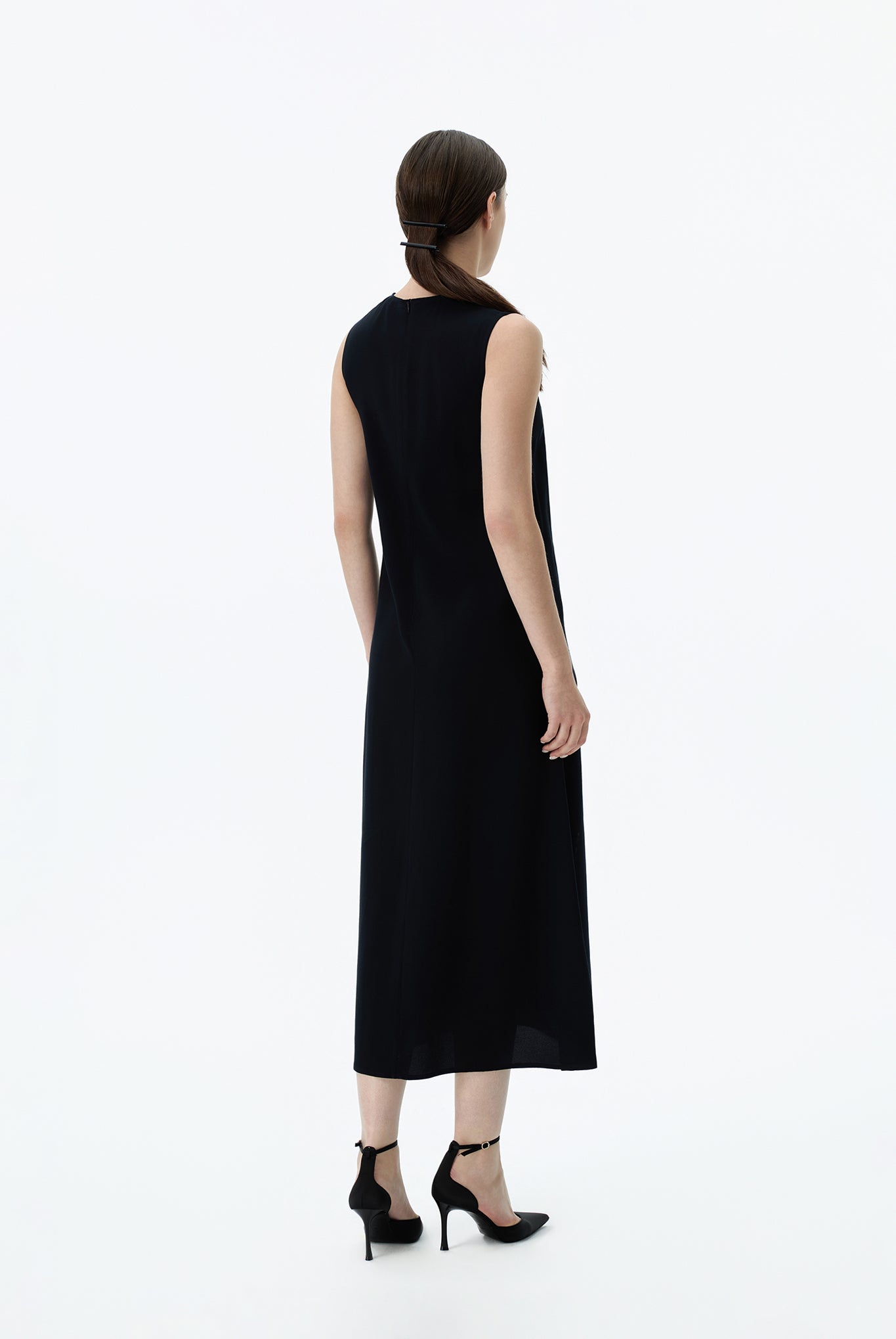 Round Neck Long Shift Dress