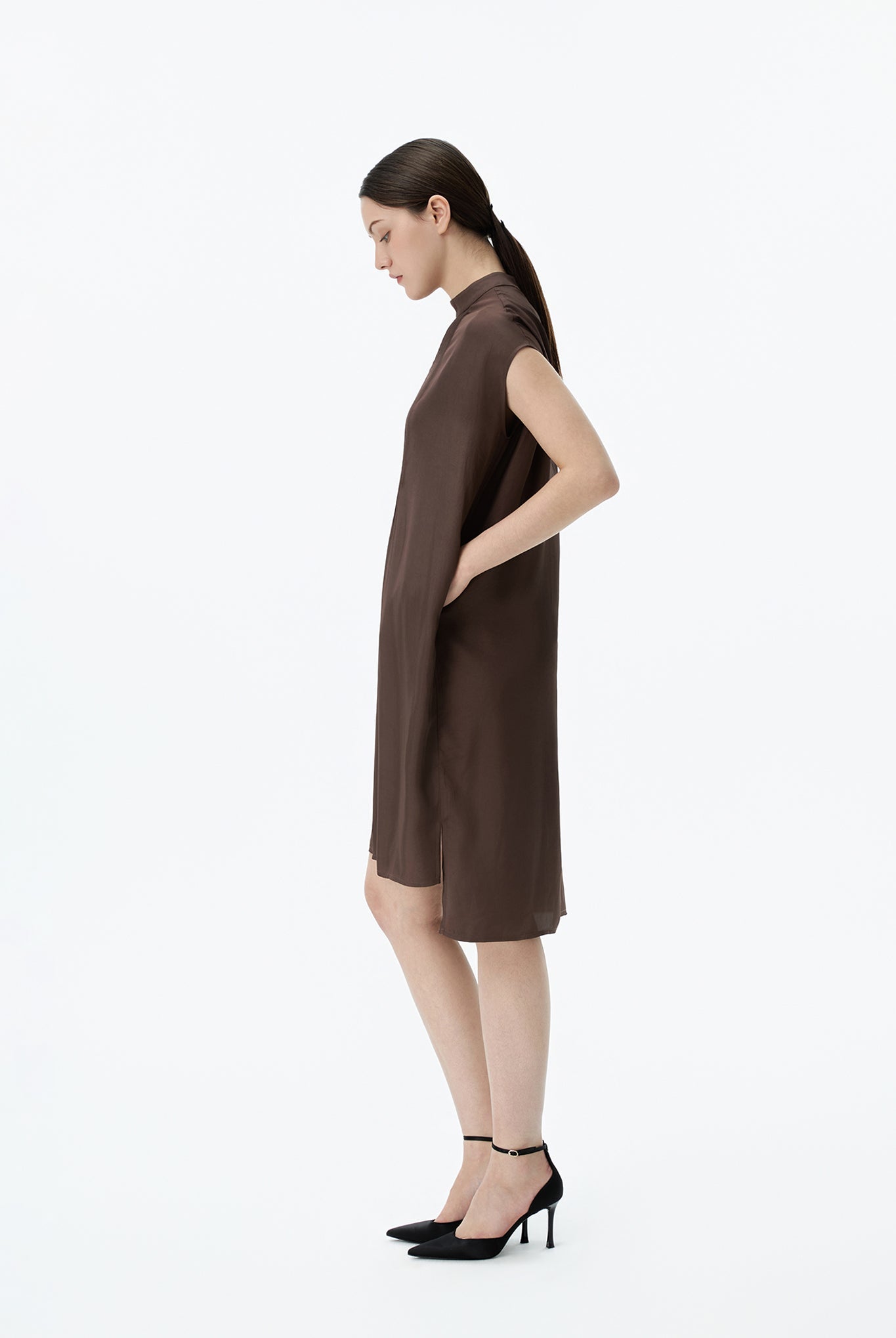 Boxy Pintuck Dress