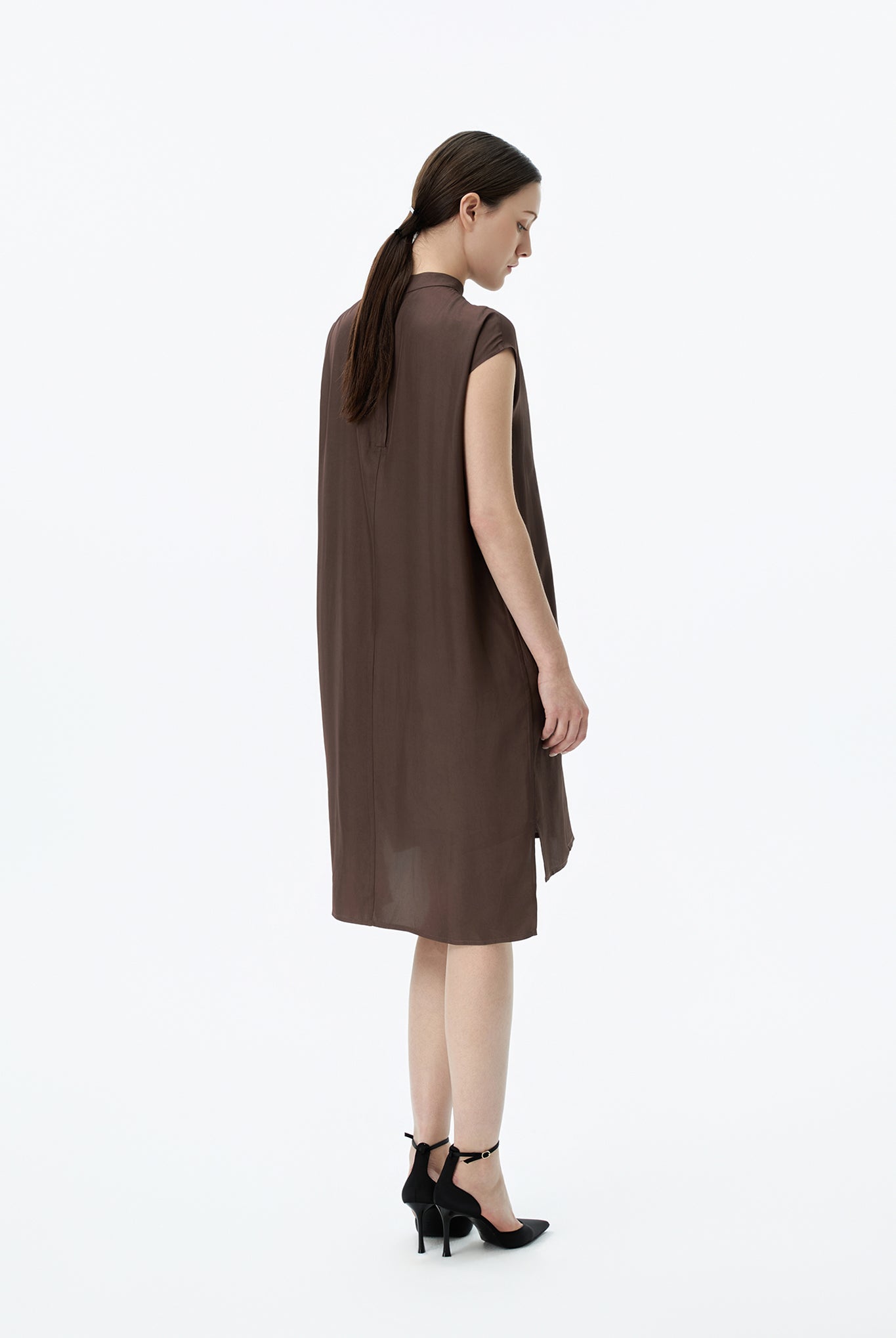 Boxy Pintuck Dress