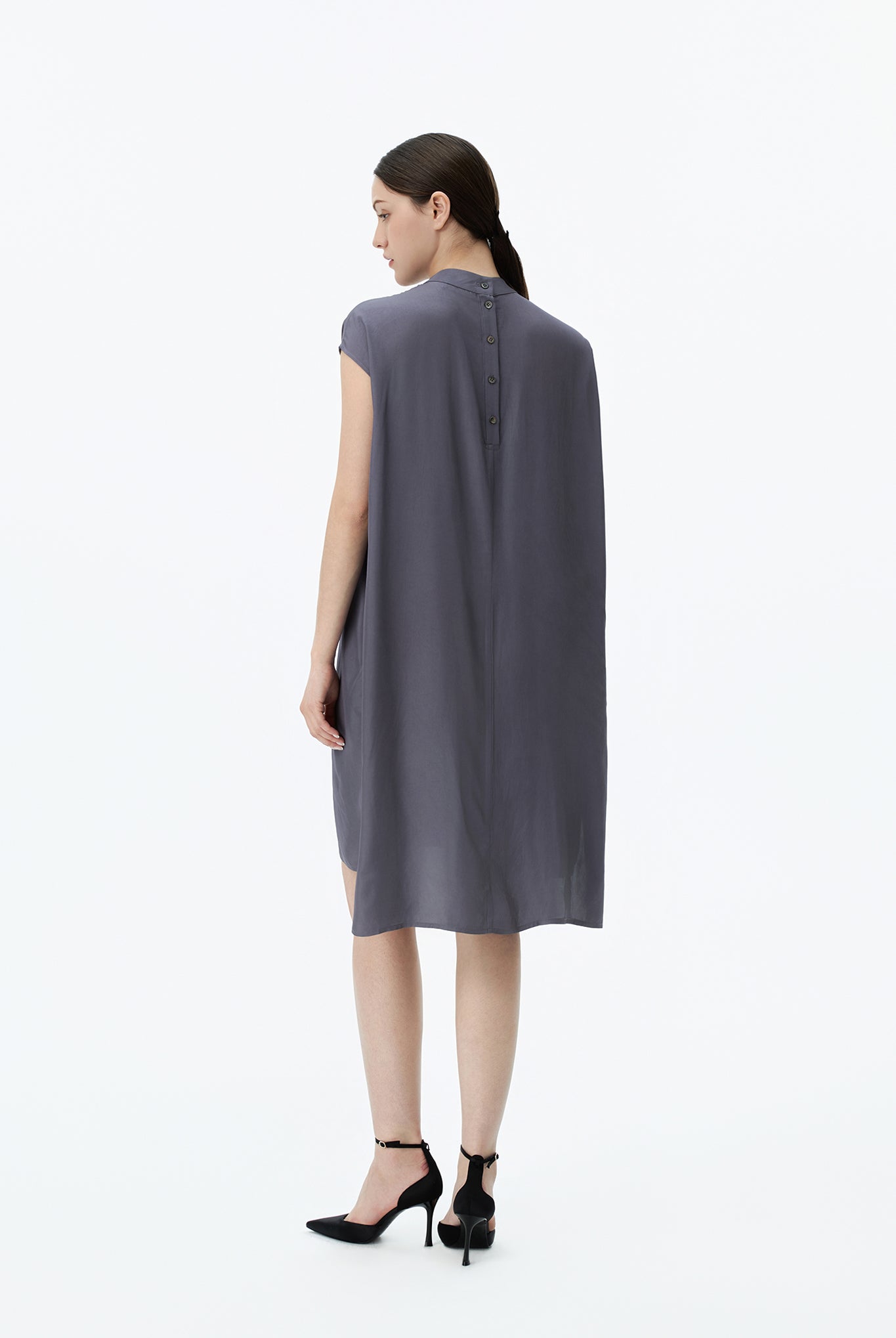 Boxy Pintuck Dress