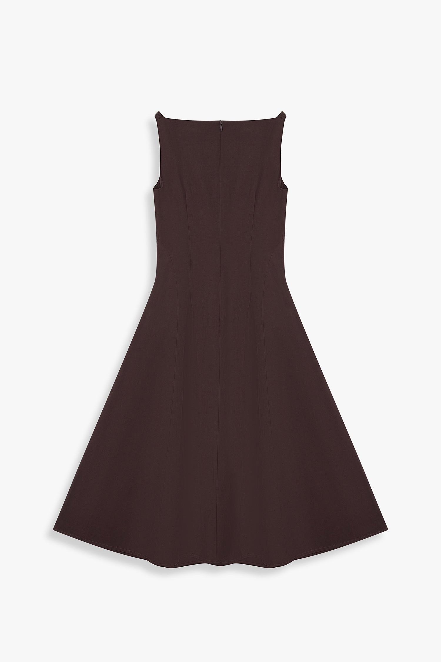 Boat Neck A Line Midi Dress