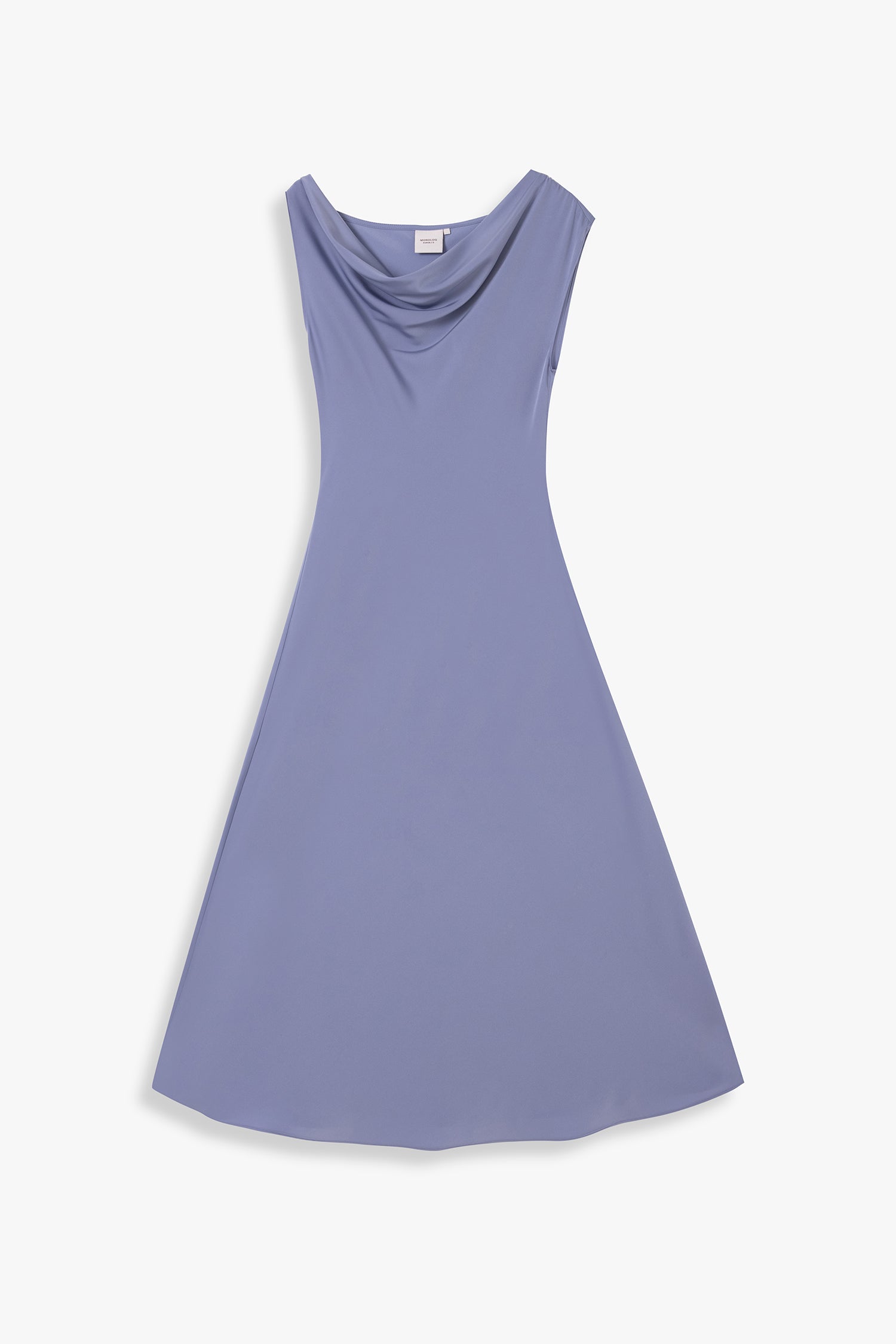 Cowl Neck Dress with Asymmetric Shoulder