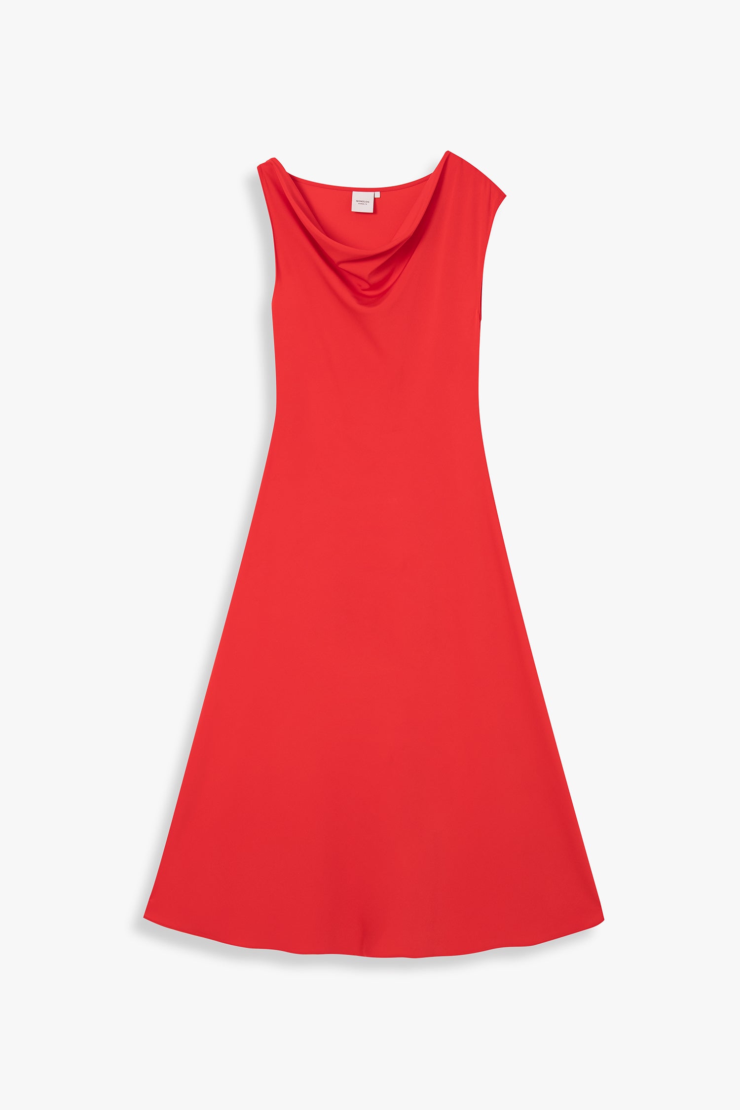 Cowl Neck Dress with Asymmetric Shoulder