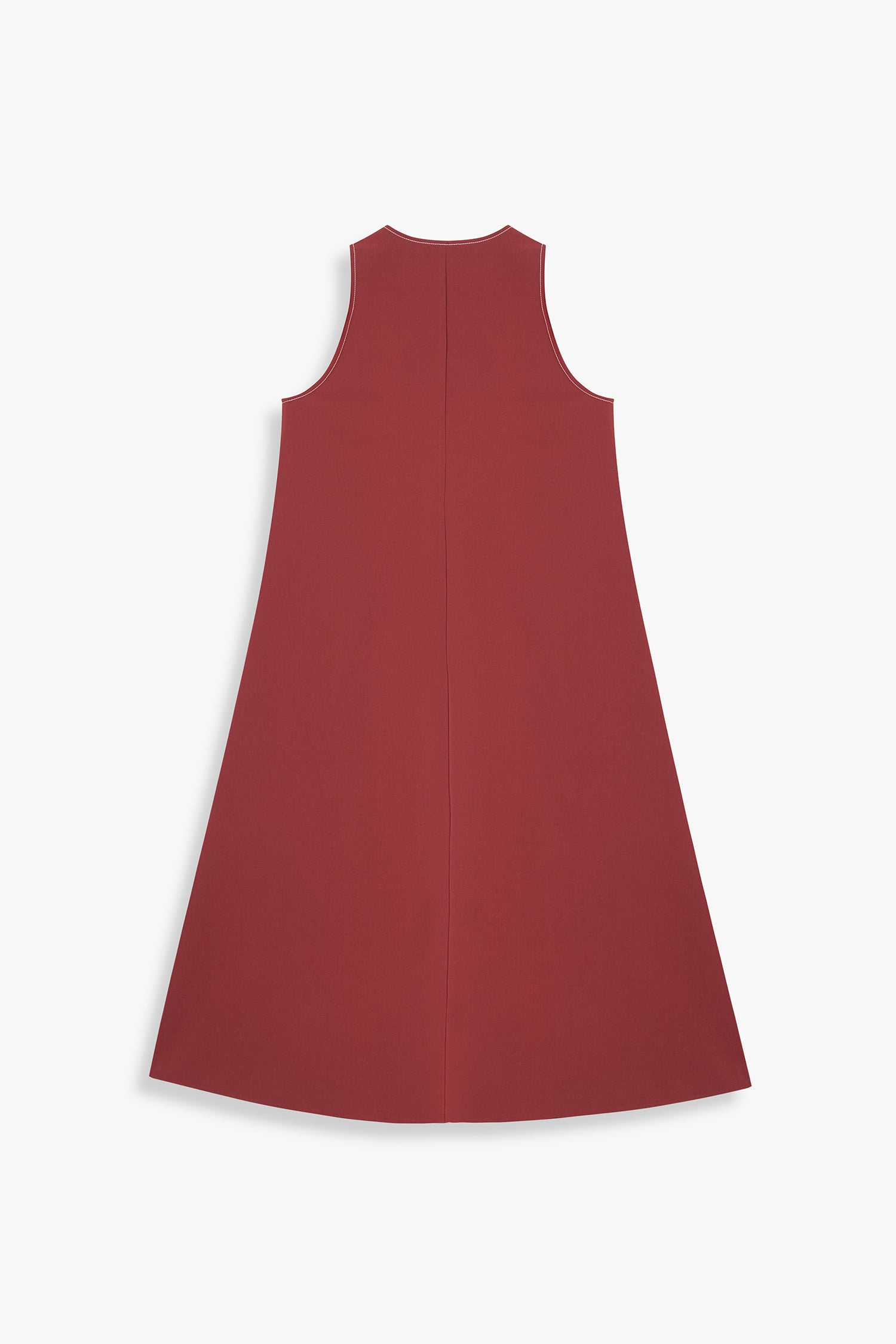 V-Neck Midi Dress With Shoulder-Tie