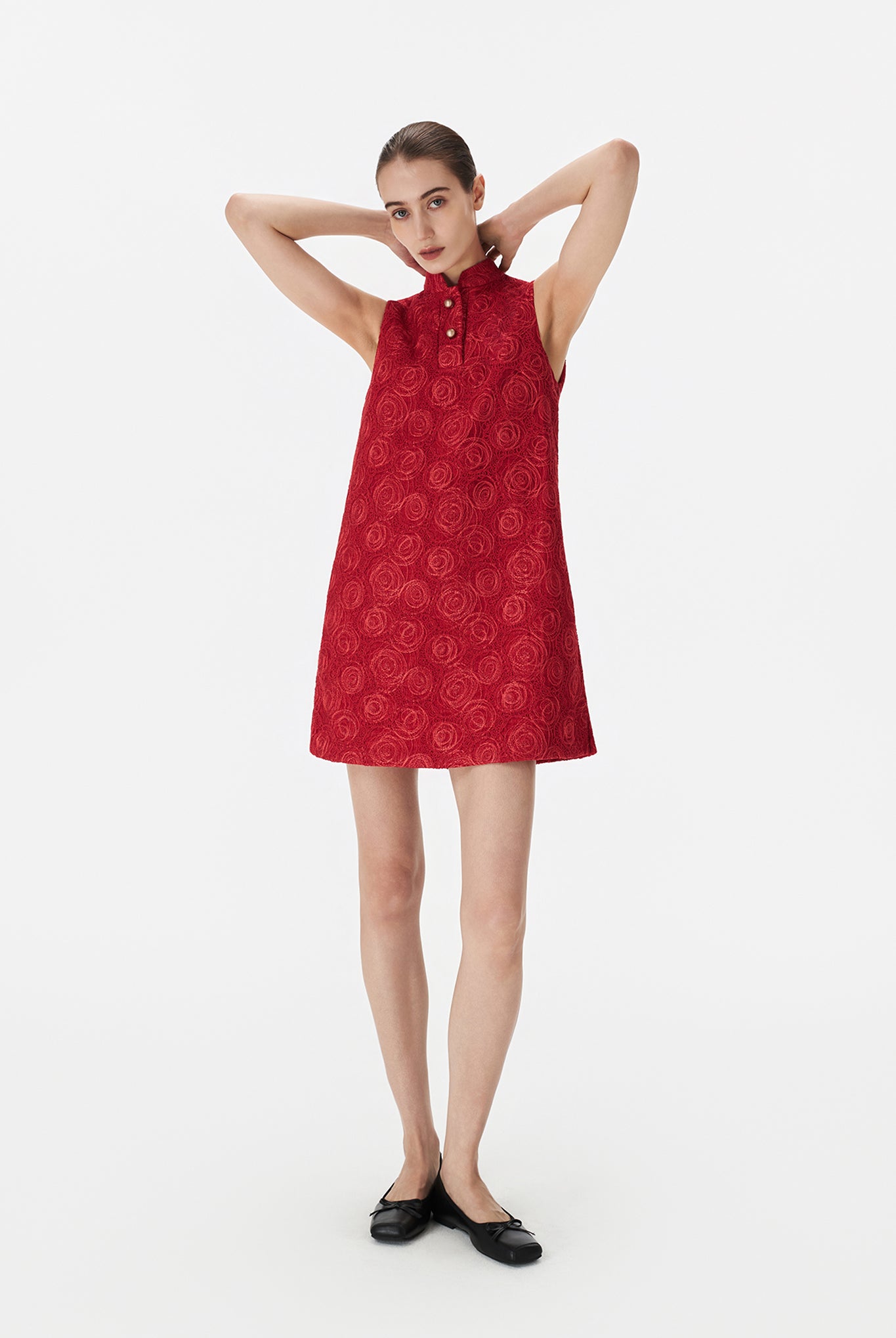 Fully Lined High Neck Dress