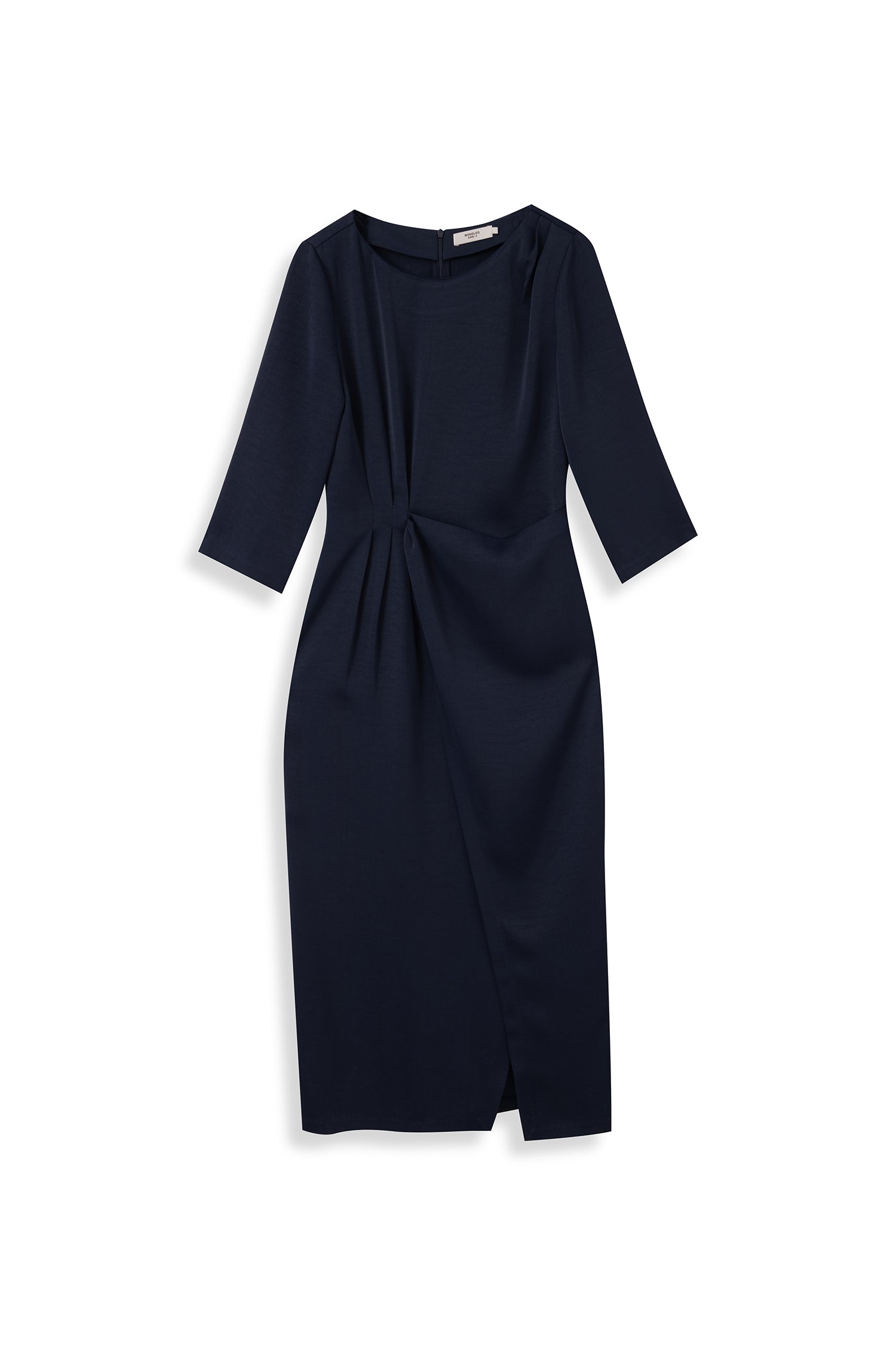 Front Drape Midi Dress