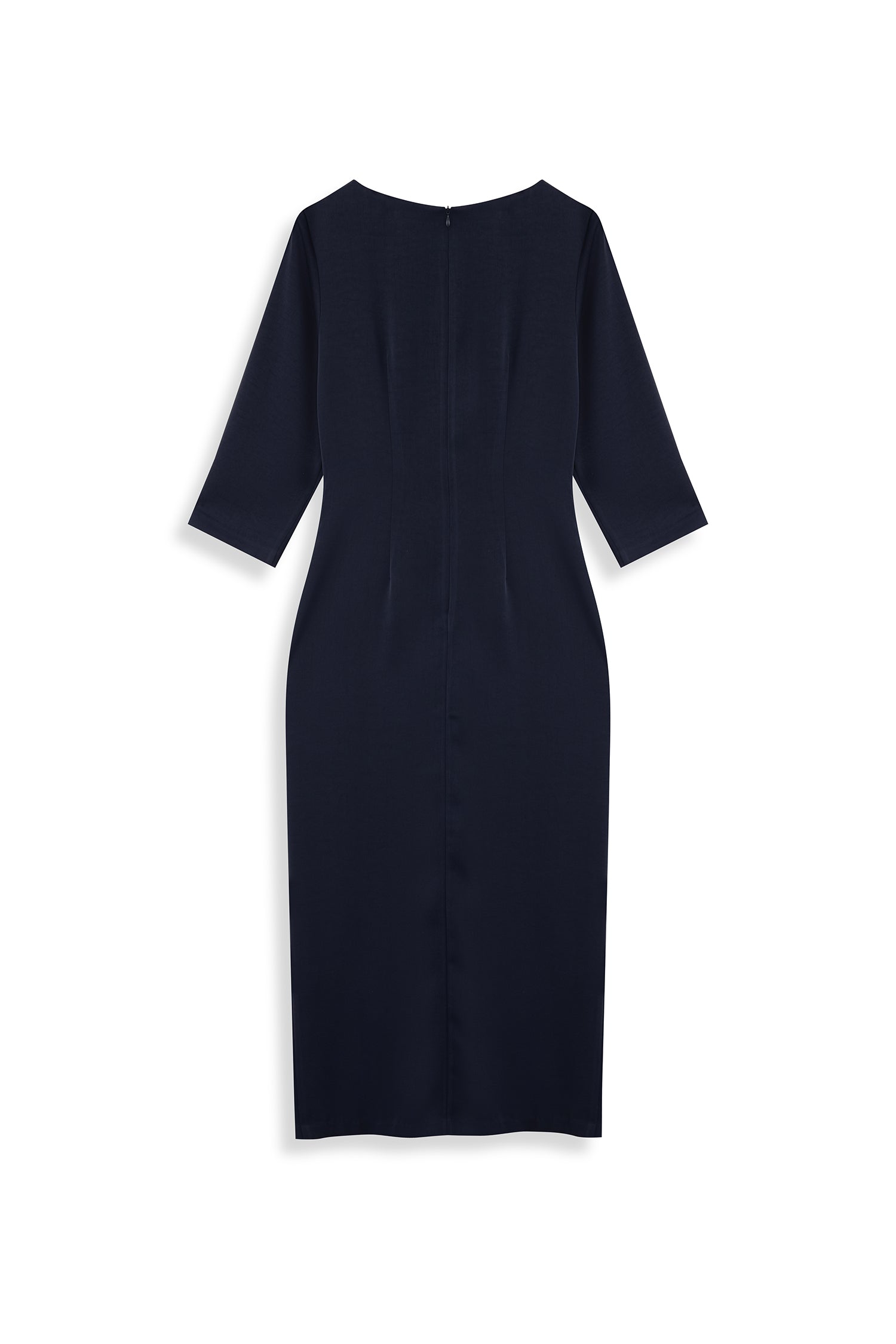 Front Drape Midi Dress