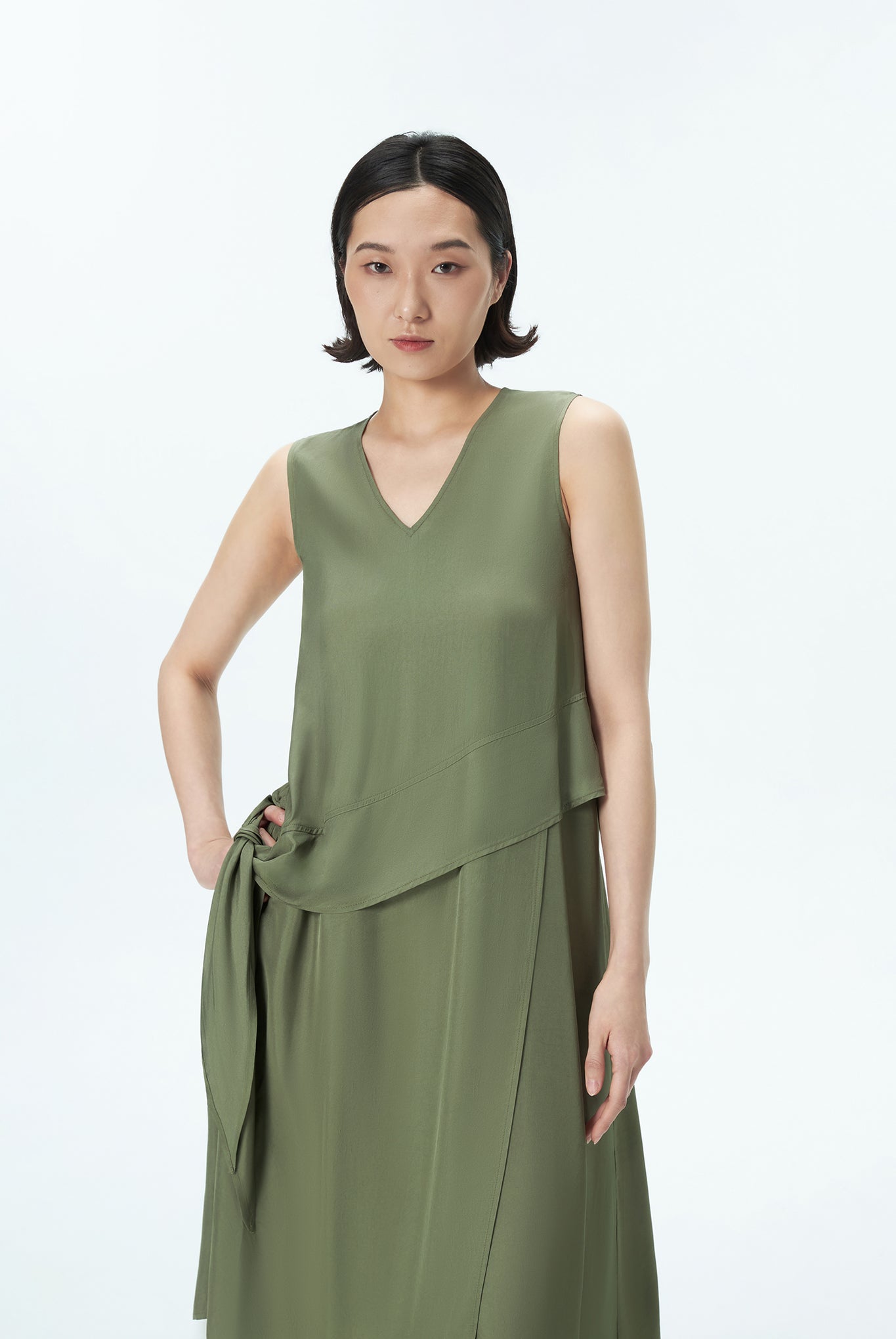 V Neck Shift Dress