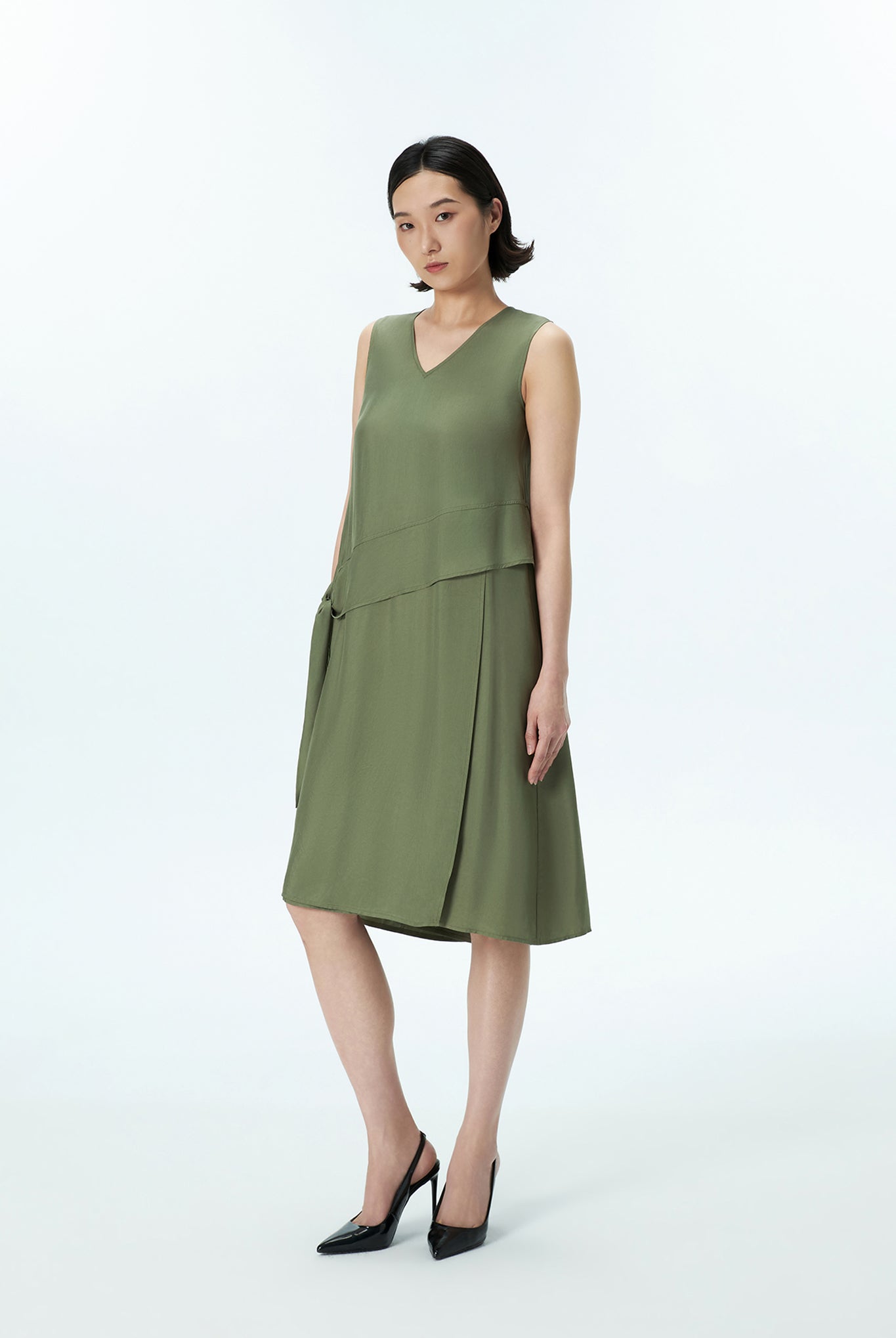 V Neck Shift Dress