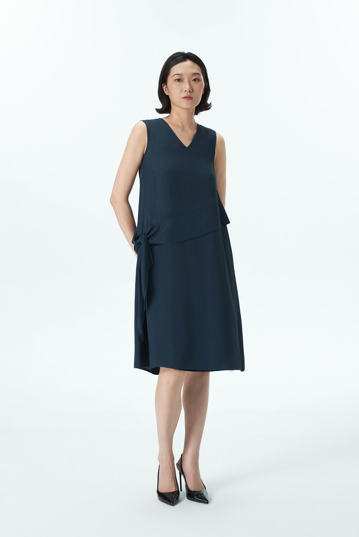 V Neck Shift Dress