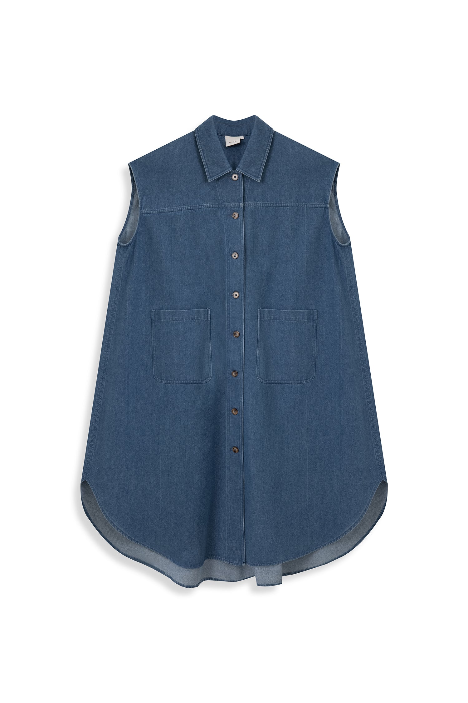Boxy Knee Length Denim Dress