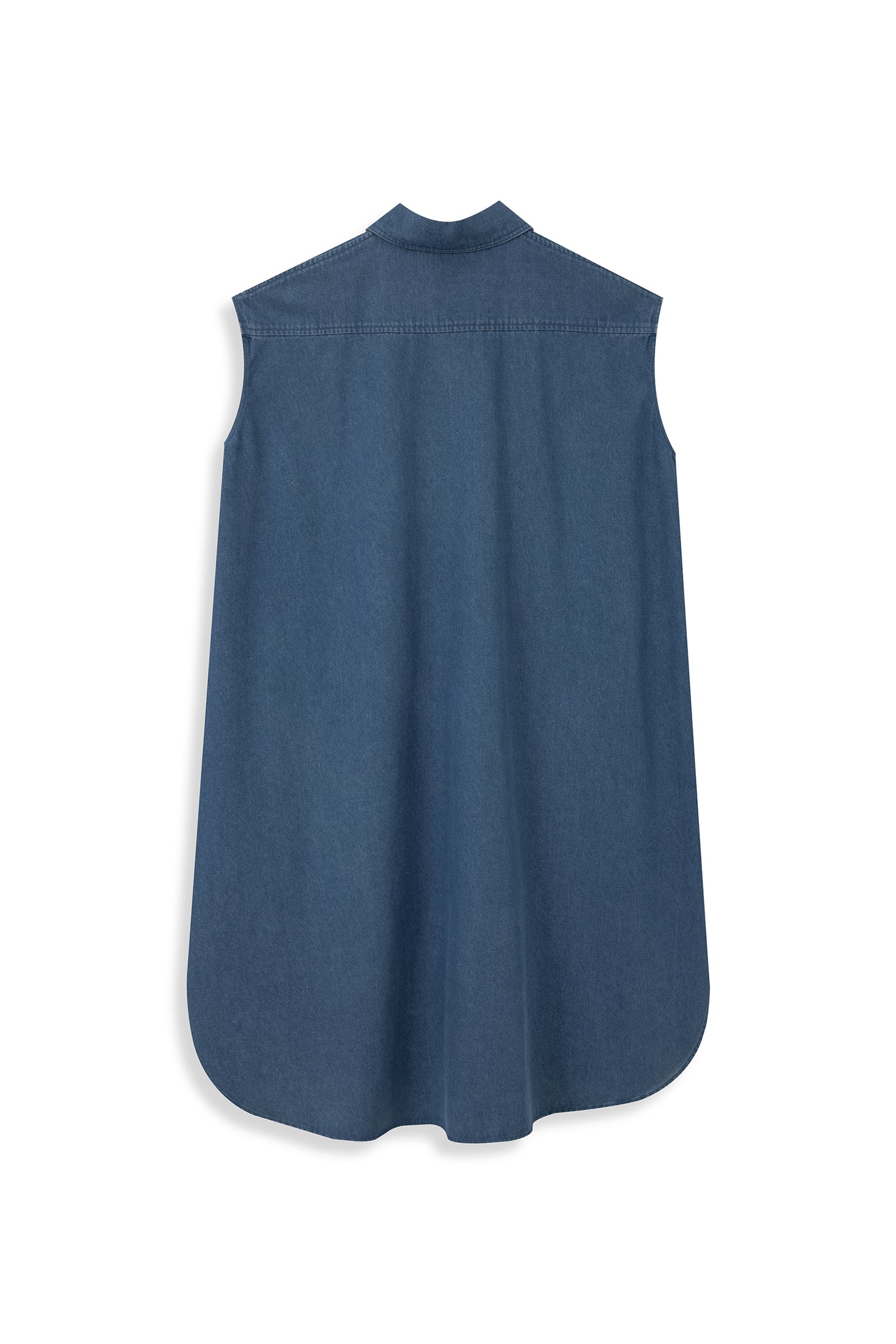 Boxy Knee Length Denim Dress