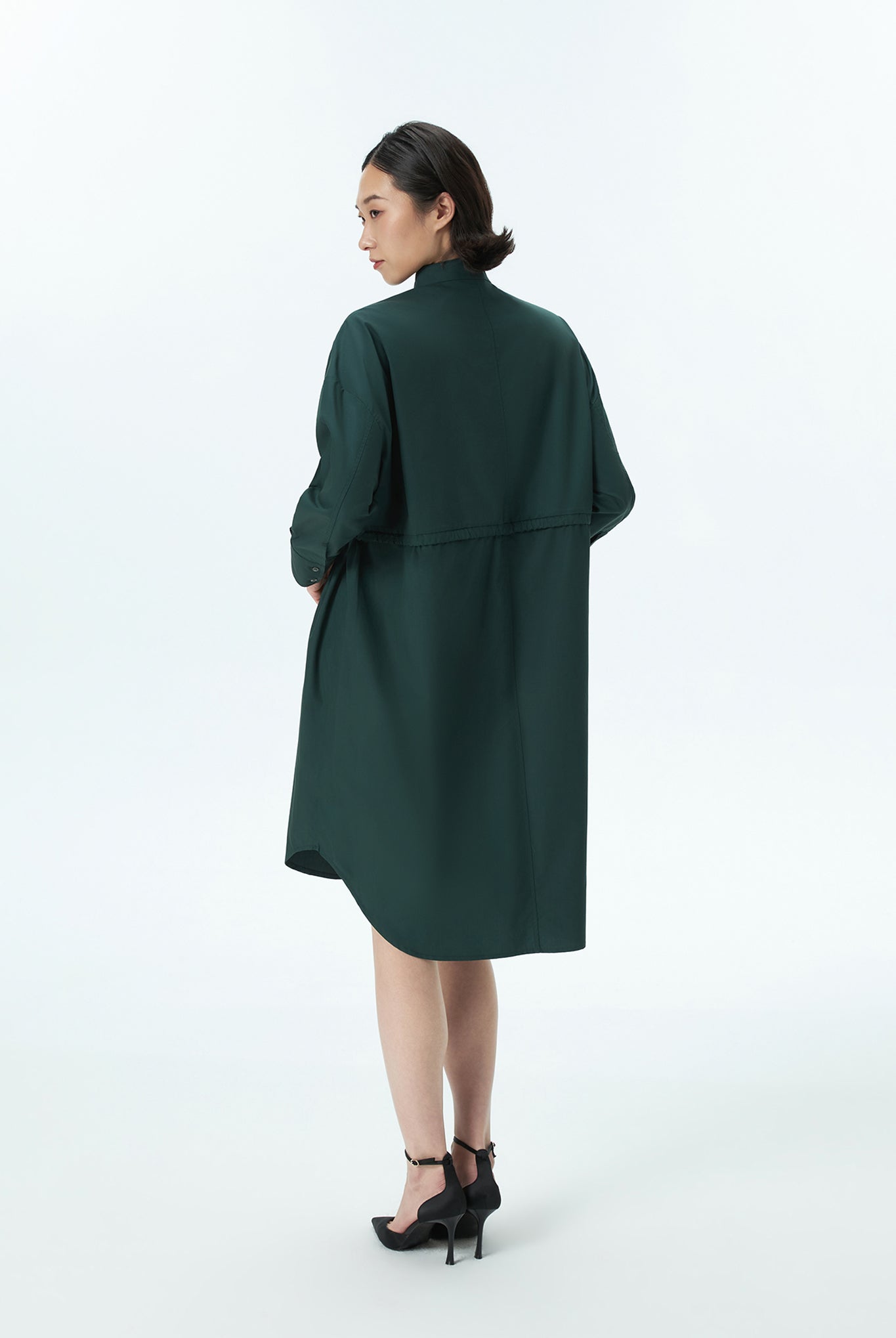 Drawstring Shirt Dress