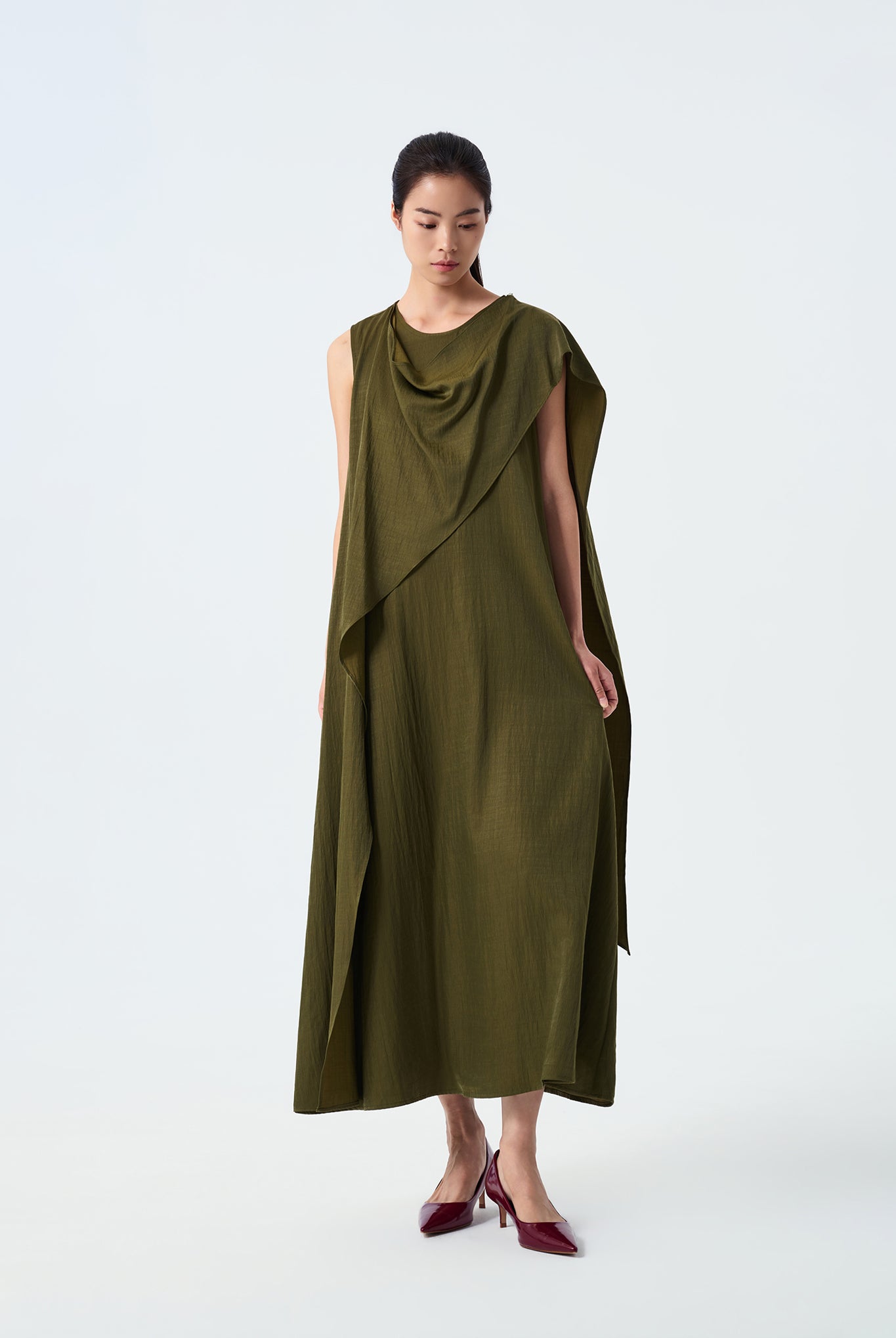 Mira Draped Shift Dress