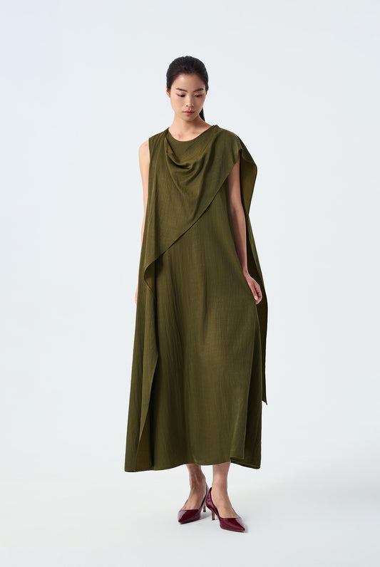 Mira Draped Shift Dress