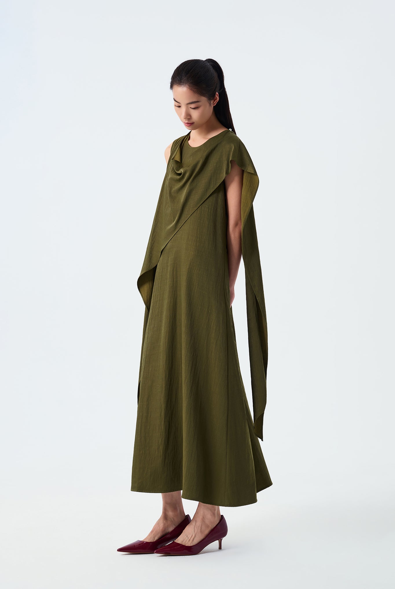 Mira Draped Shift Dress