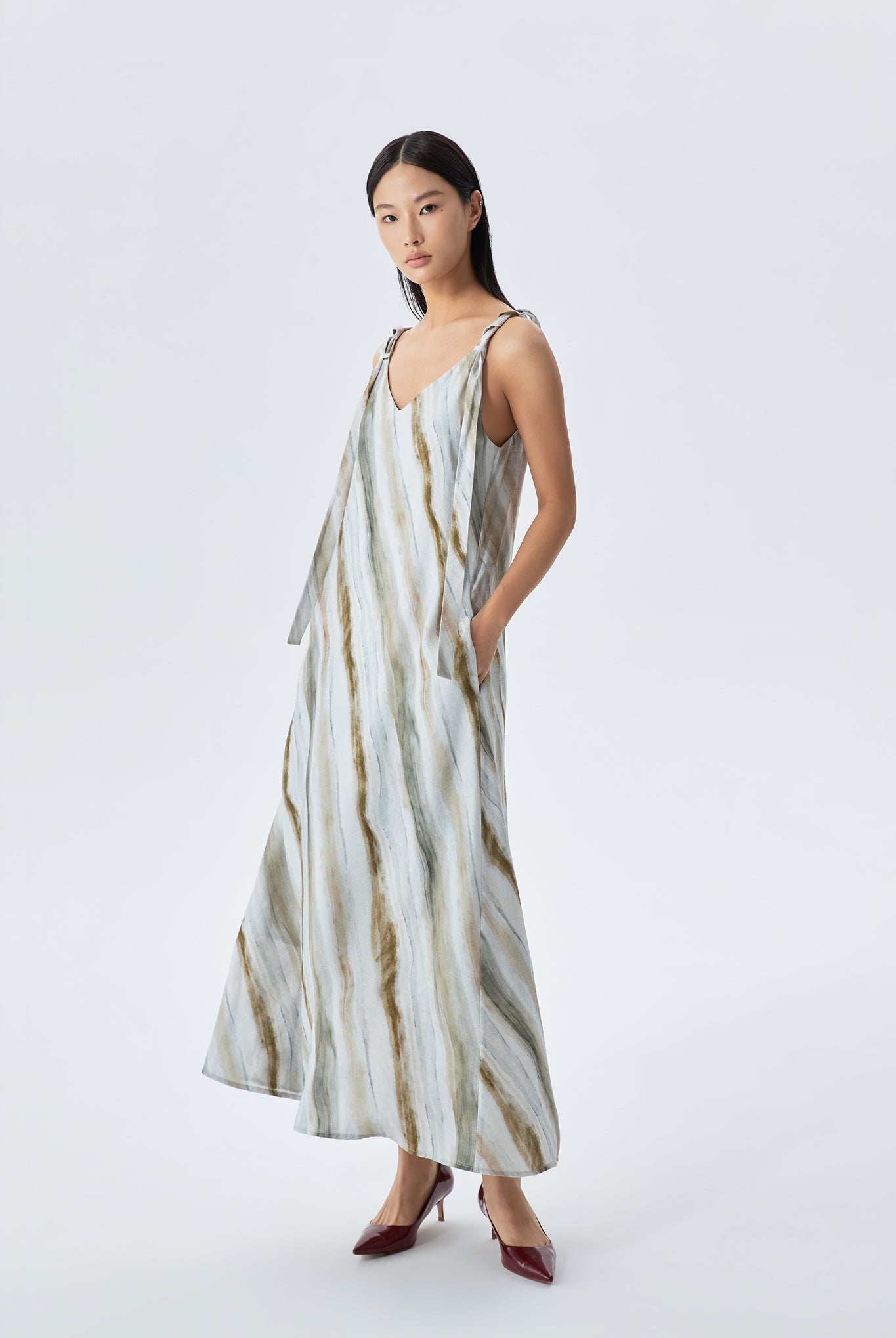 Belle Printed Strappy Maxi Dress