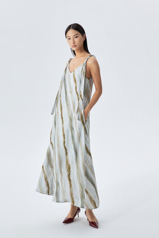 Belle Printed Strappy Maxi Dress