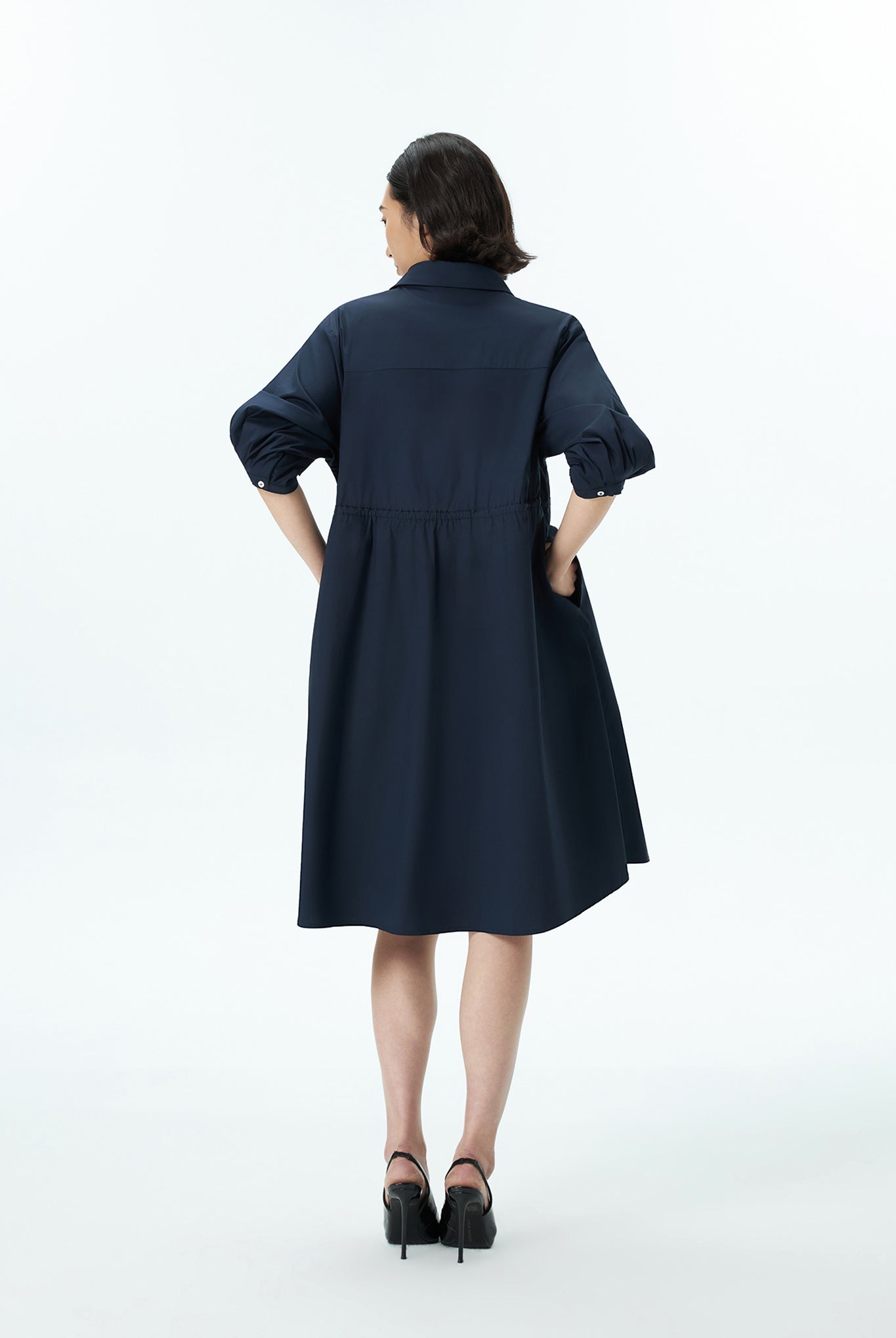 Puff Sleeve Shirt Dress
