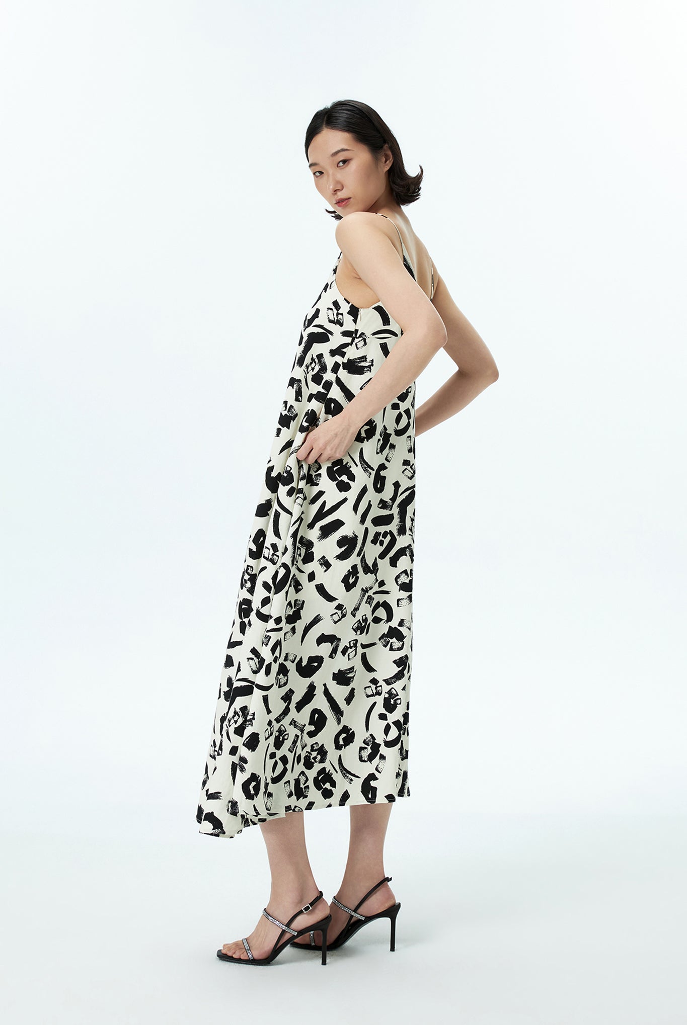 Printed Flare Tent Dresss
