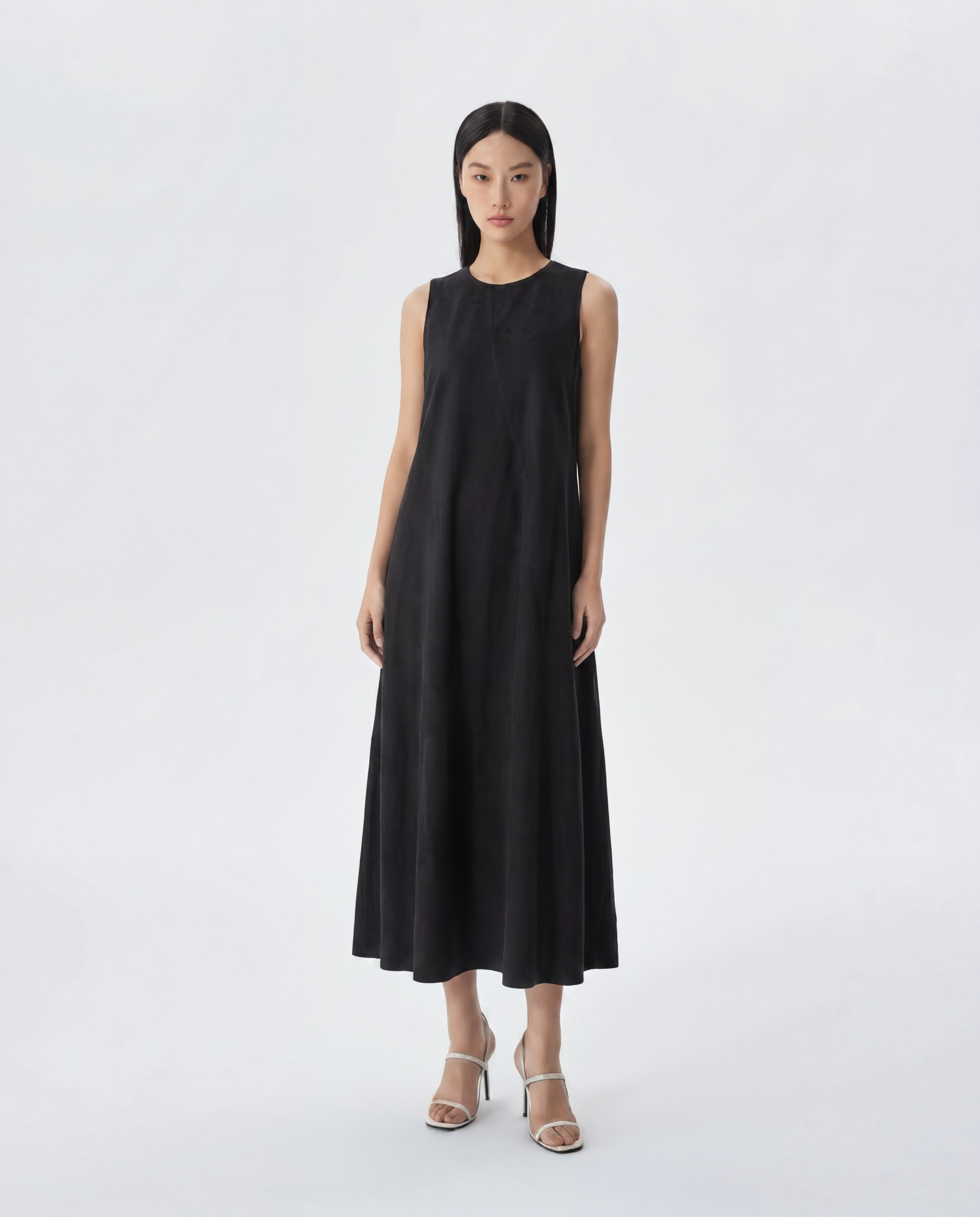 Sadie Cupro Sleeveless Maxi Dress