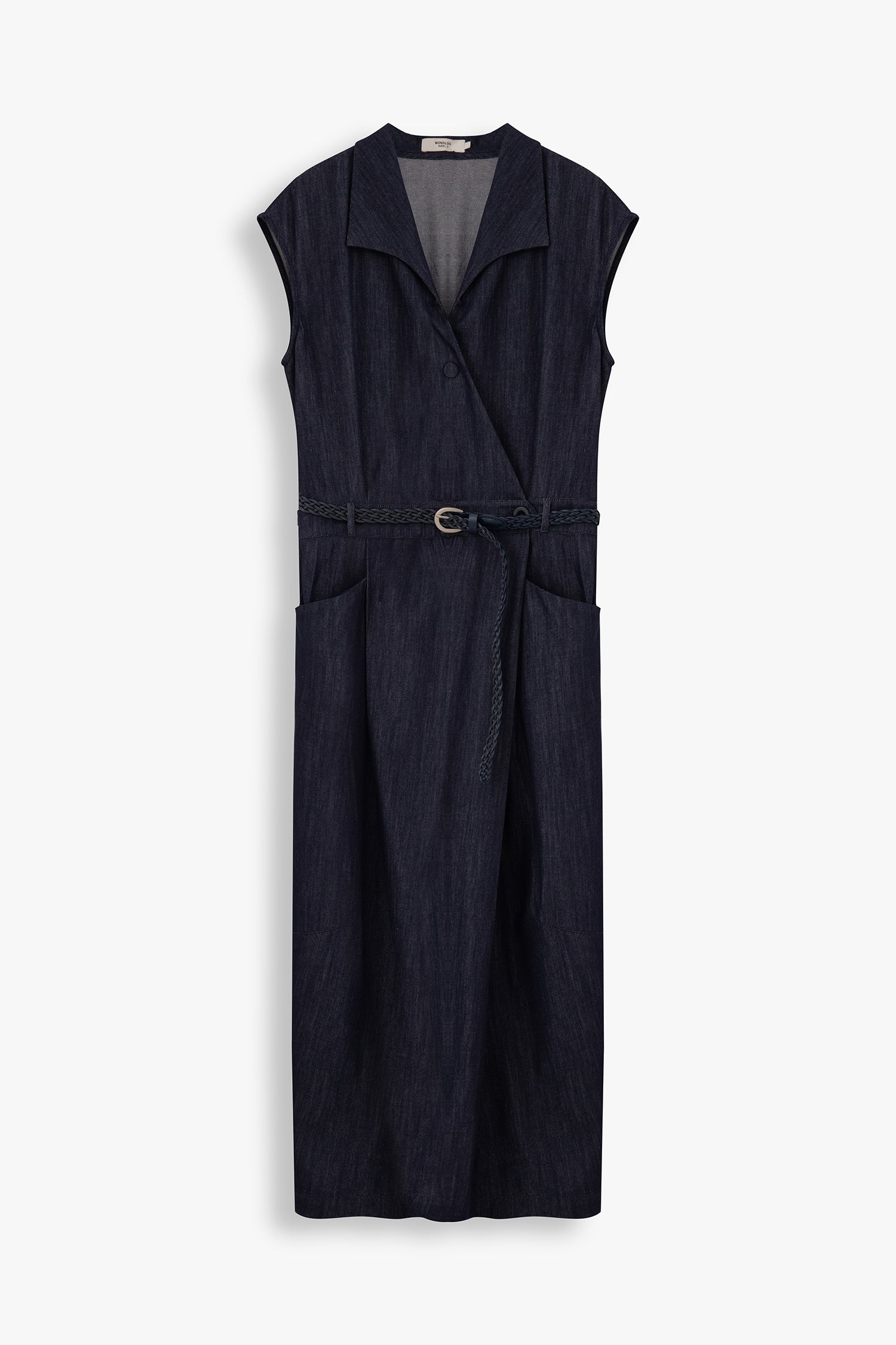 Jade Belted Lyocell Denim Dress