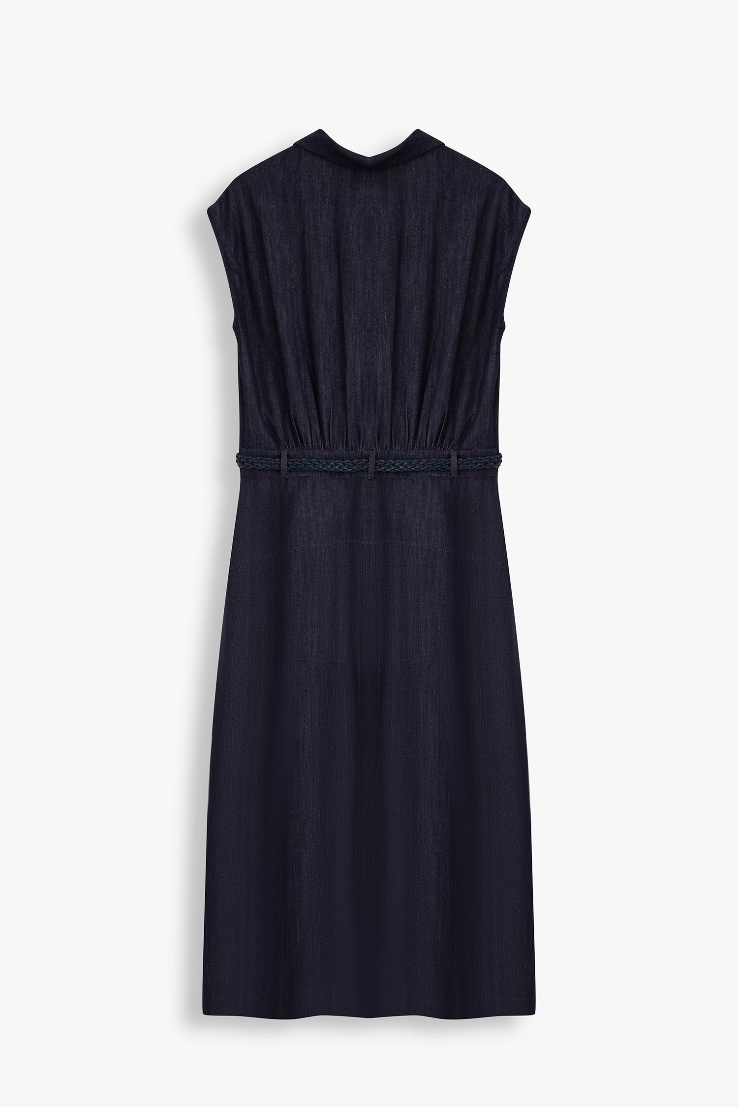 Jade Belted Lyocell Denim Dress