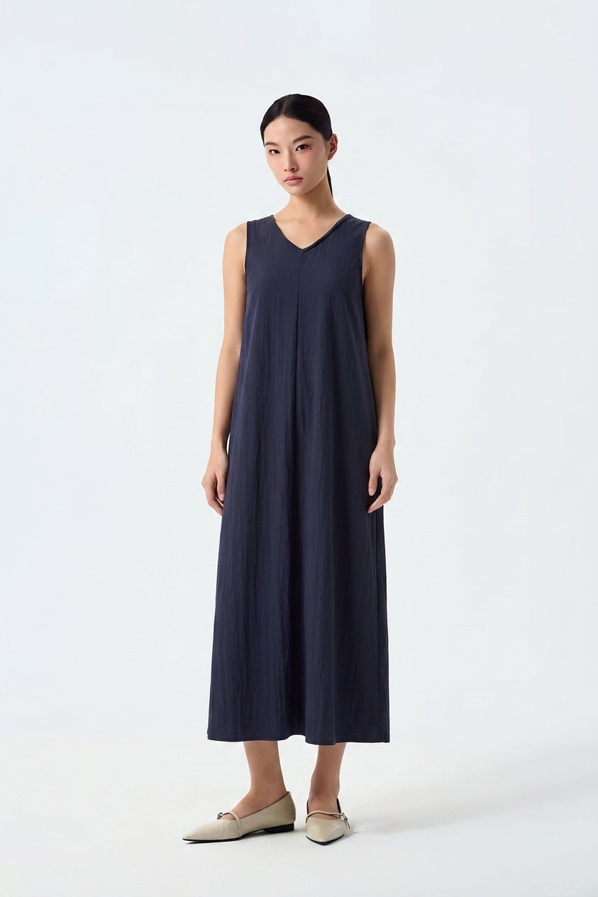 Gianna Round Neck Midi Shift Dress