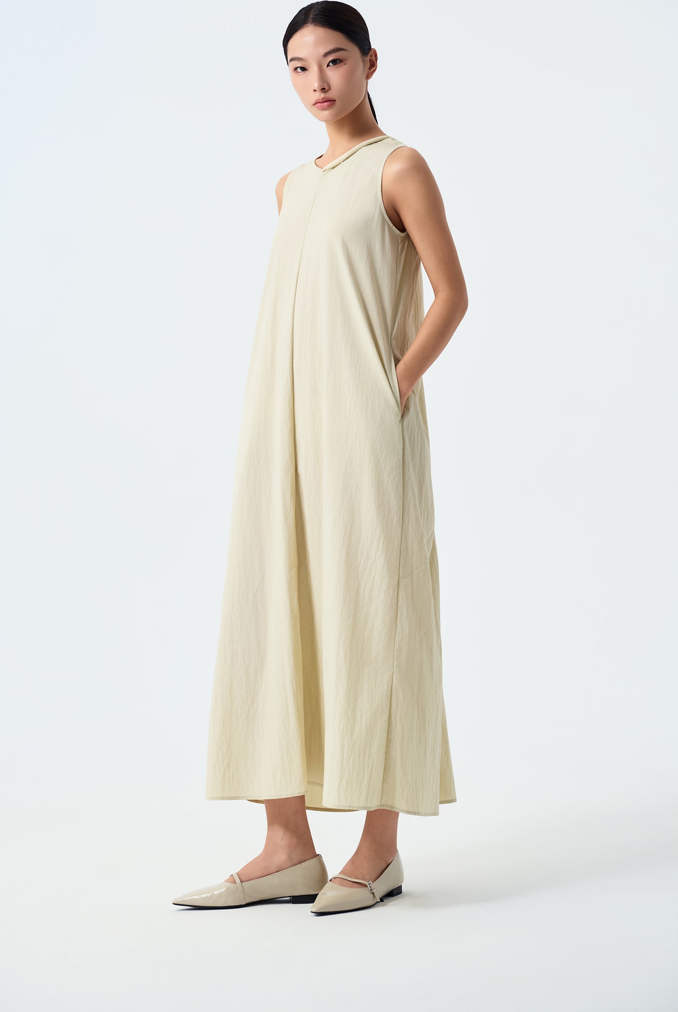 Gianna Round Neck Midi Shift Dress