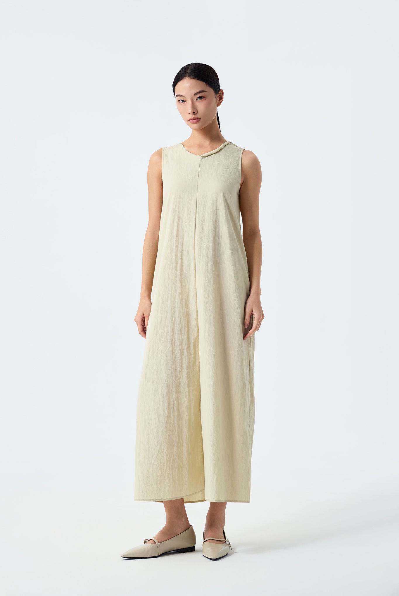 Gianna Round Neck Midi Shift Dress