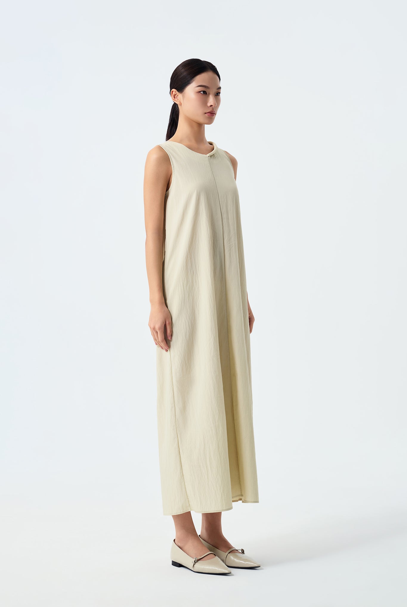 Gianna Round Neck Midi Shift Dress