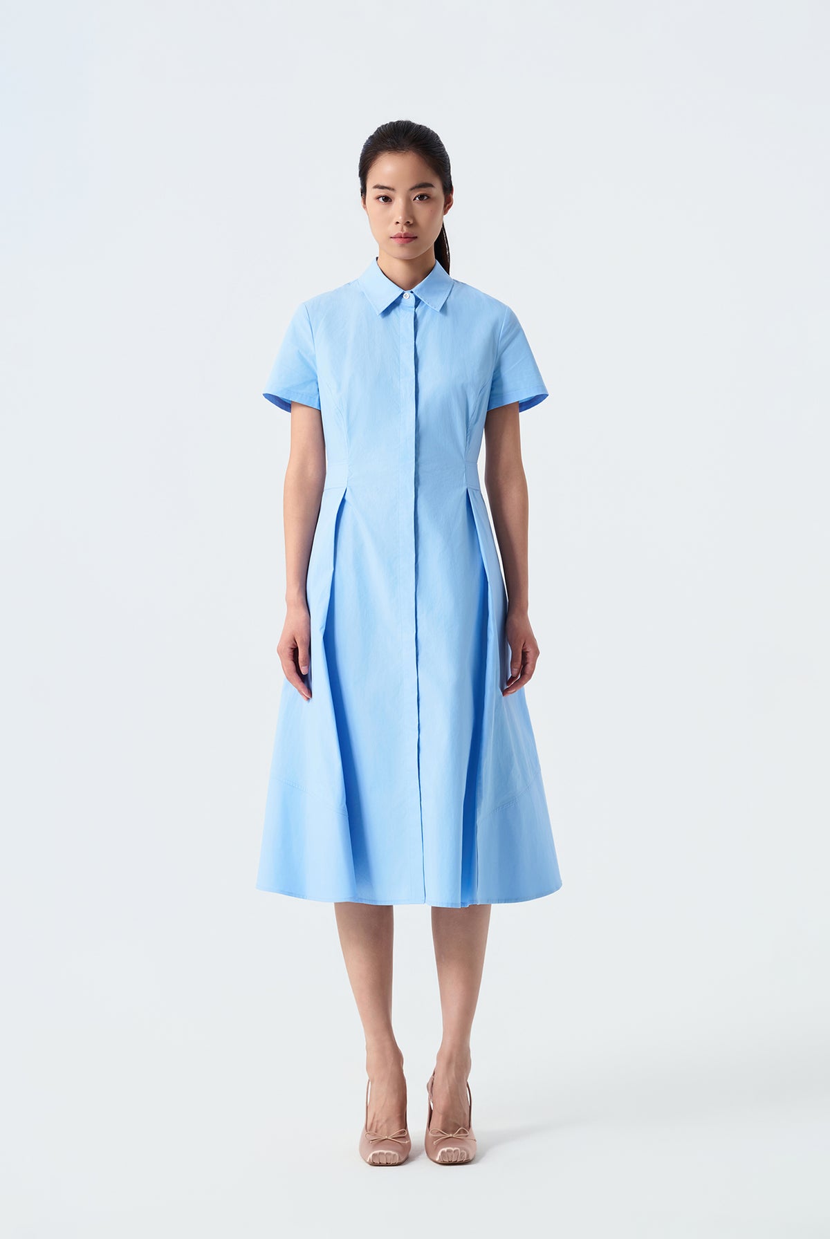 Miller Collared Button-Front Dress