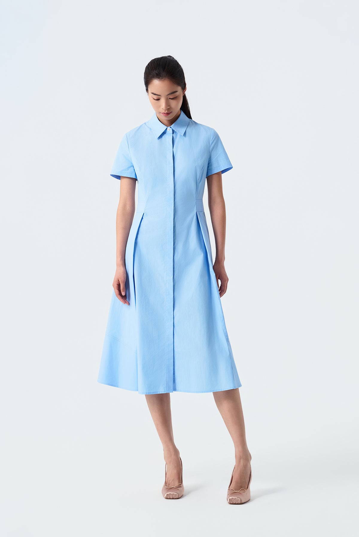 Miller Collared Button-Front Dress