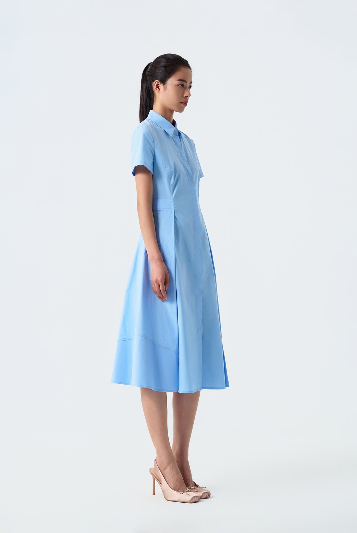 Miller Collared Button-Front Dress