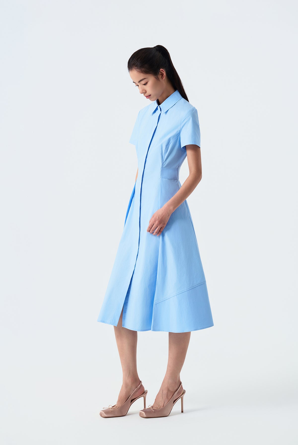 Miller Collared Button-Front Dress
