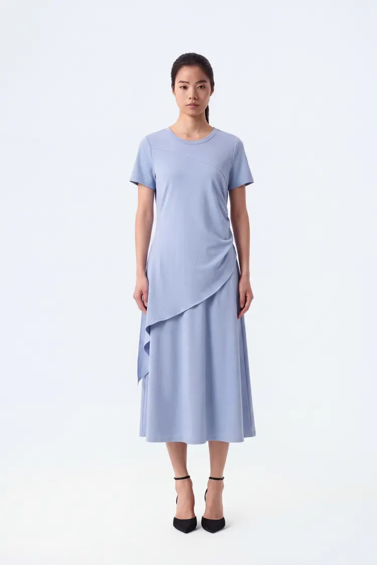 Judi Side-Ruched Jersey Dress