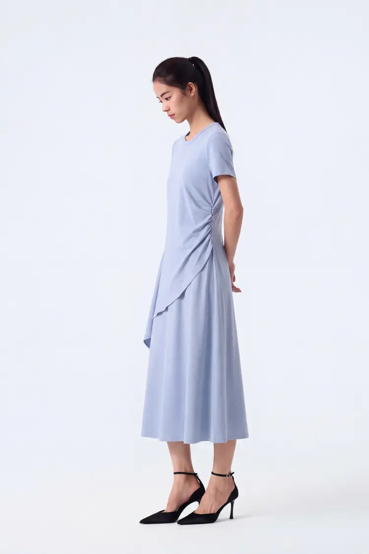 Judi Side-Ruched Jersey Dress