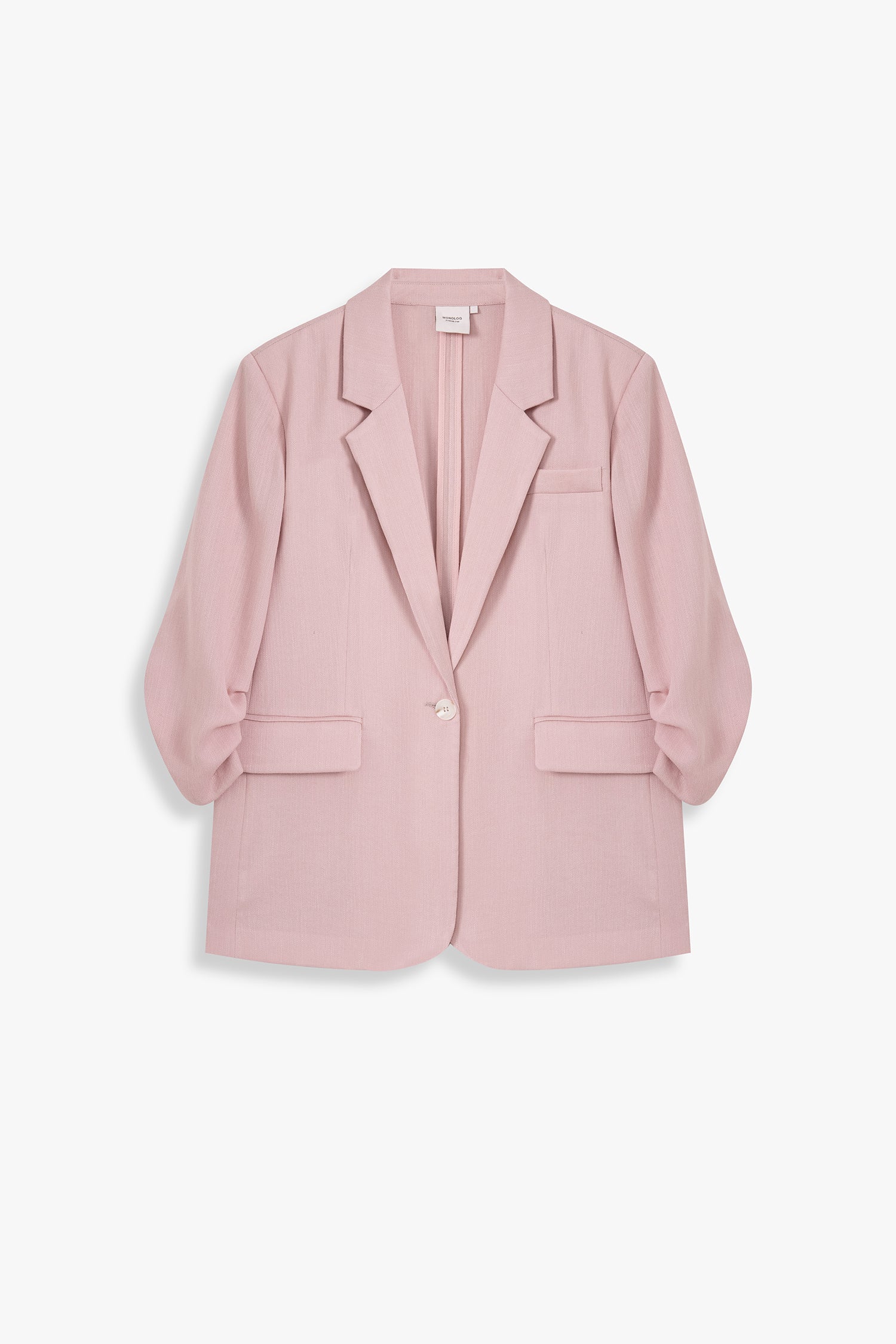 Ruched Sleeve Blazer