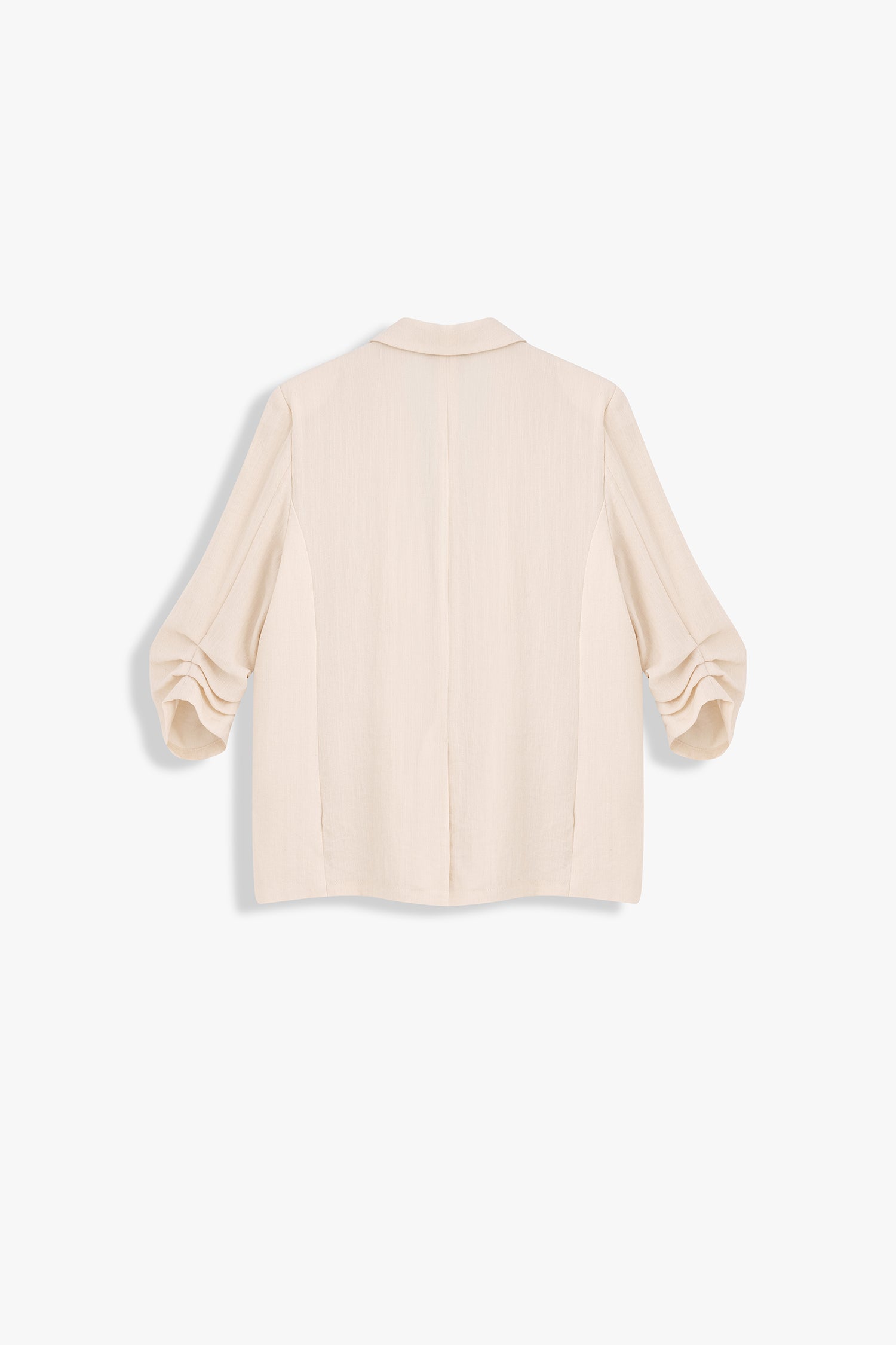 Ruched Sleeve Blazer