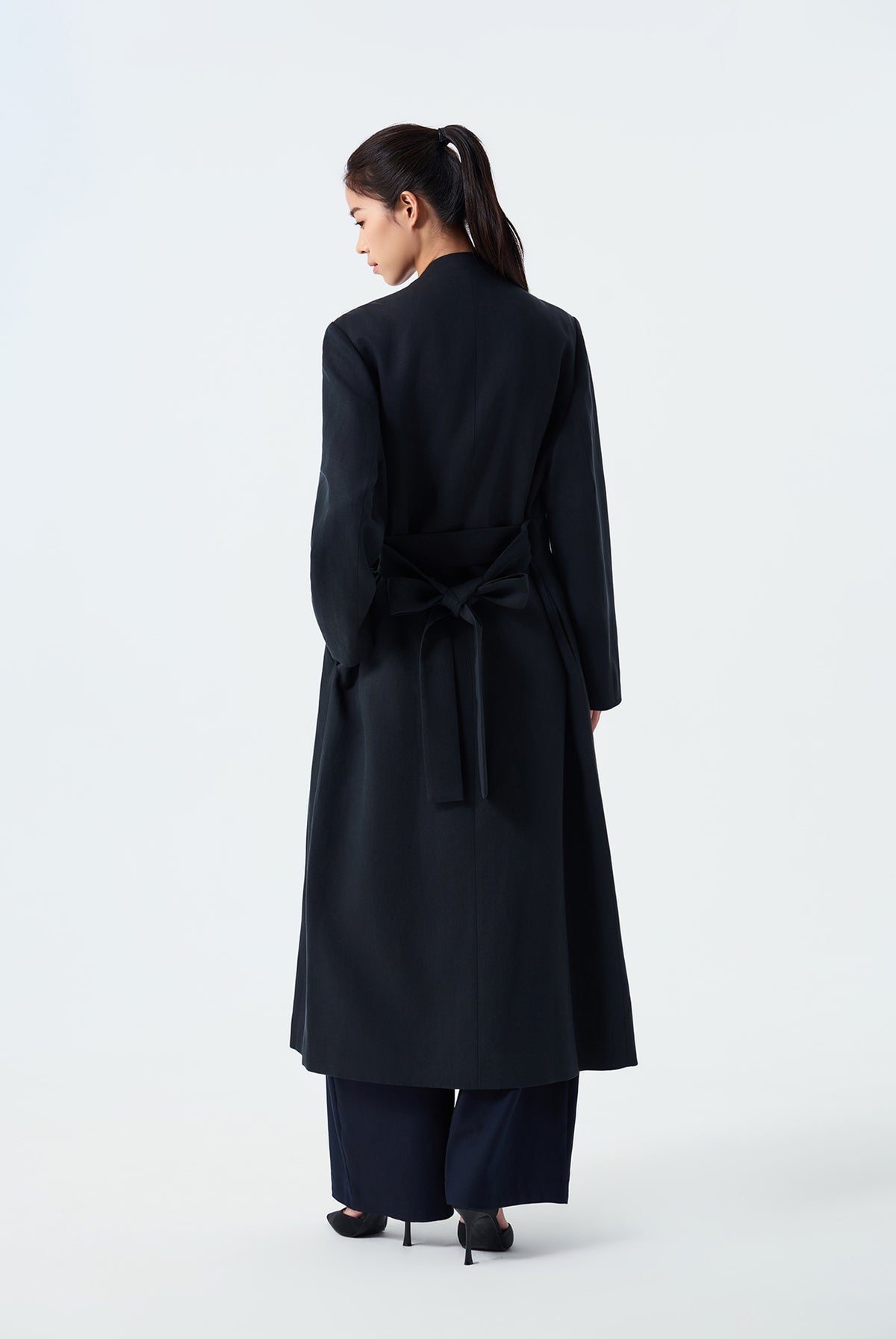 Zoe Round Neck Lyocell Overcoat