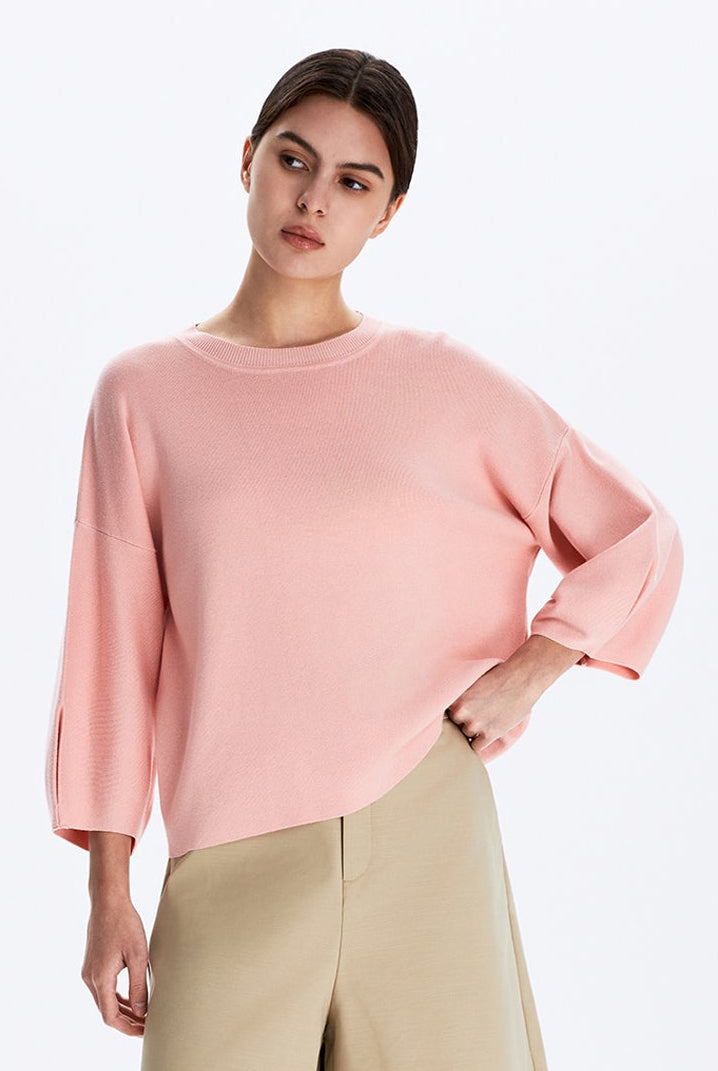 Puff-Sleeve Sweater