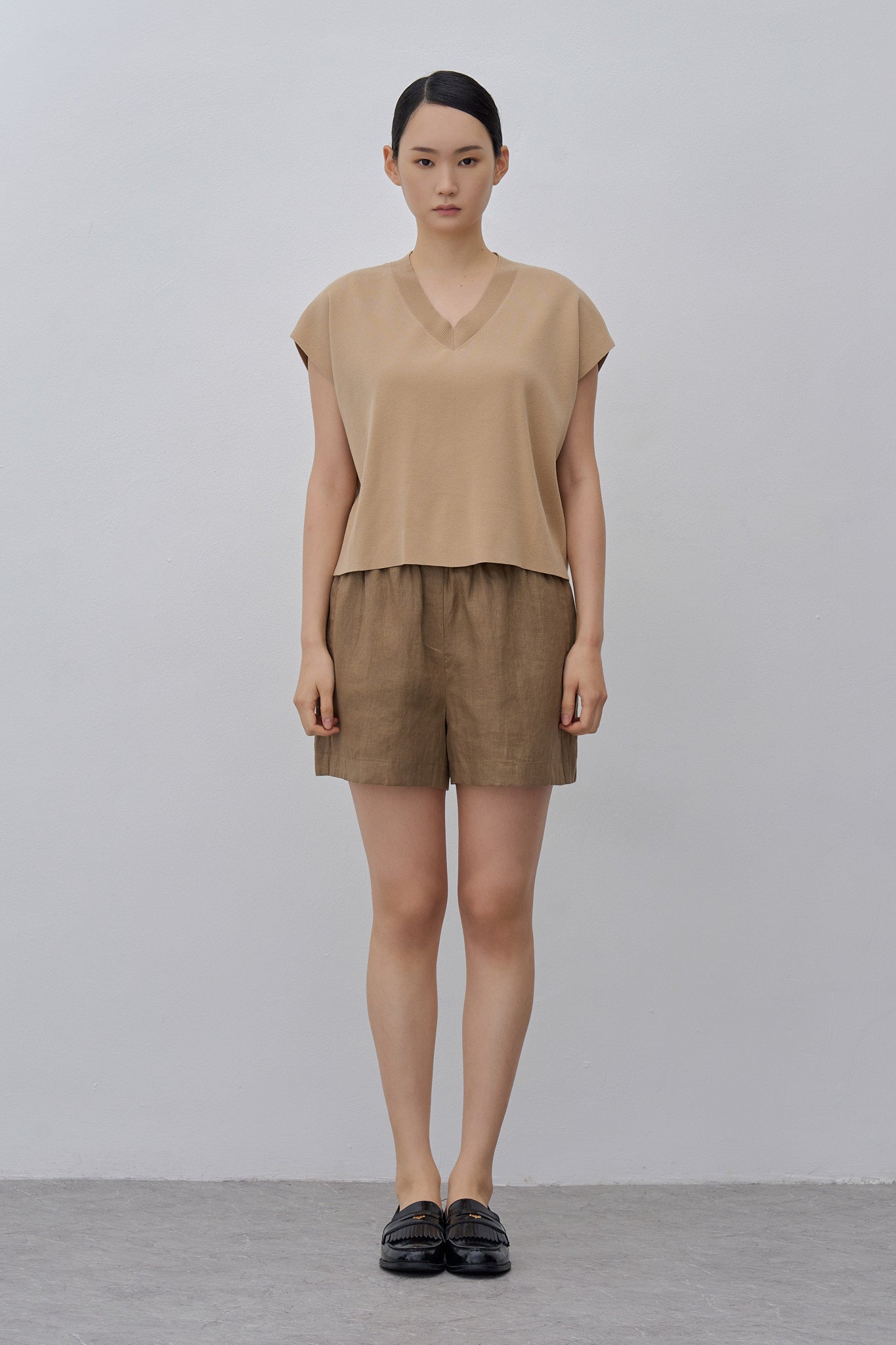 V Neck Knit Top