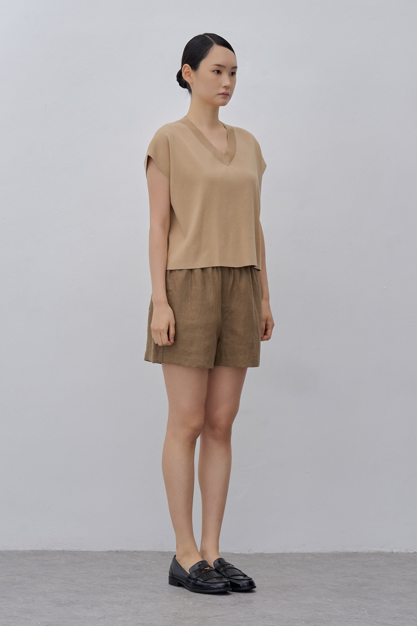 V Neck Knit Top
