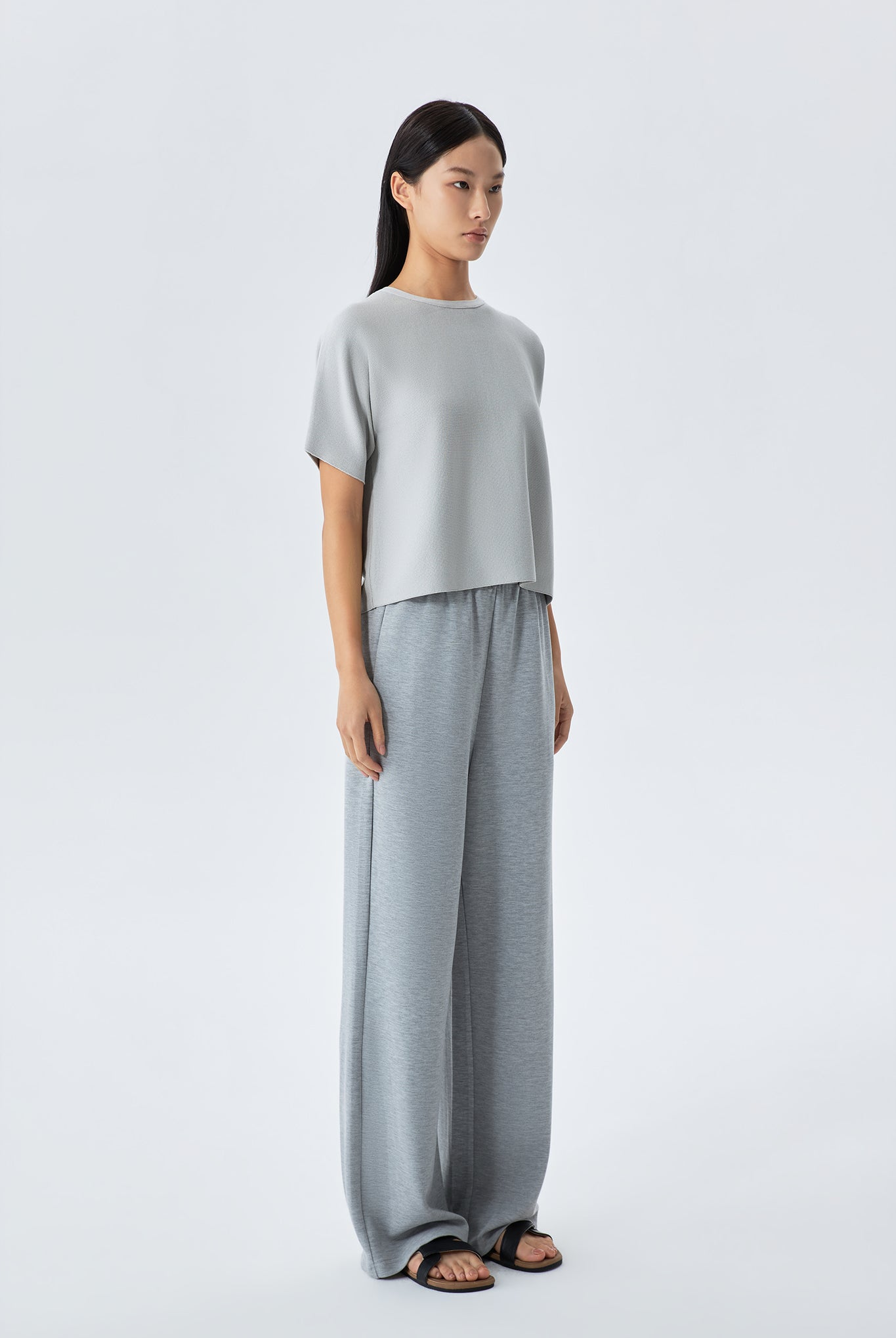 Boxy Top With Grosgrain Ribbon Back