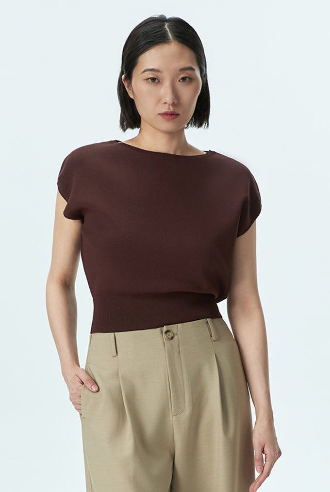 Ribbed Hem Knit Top