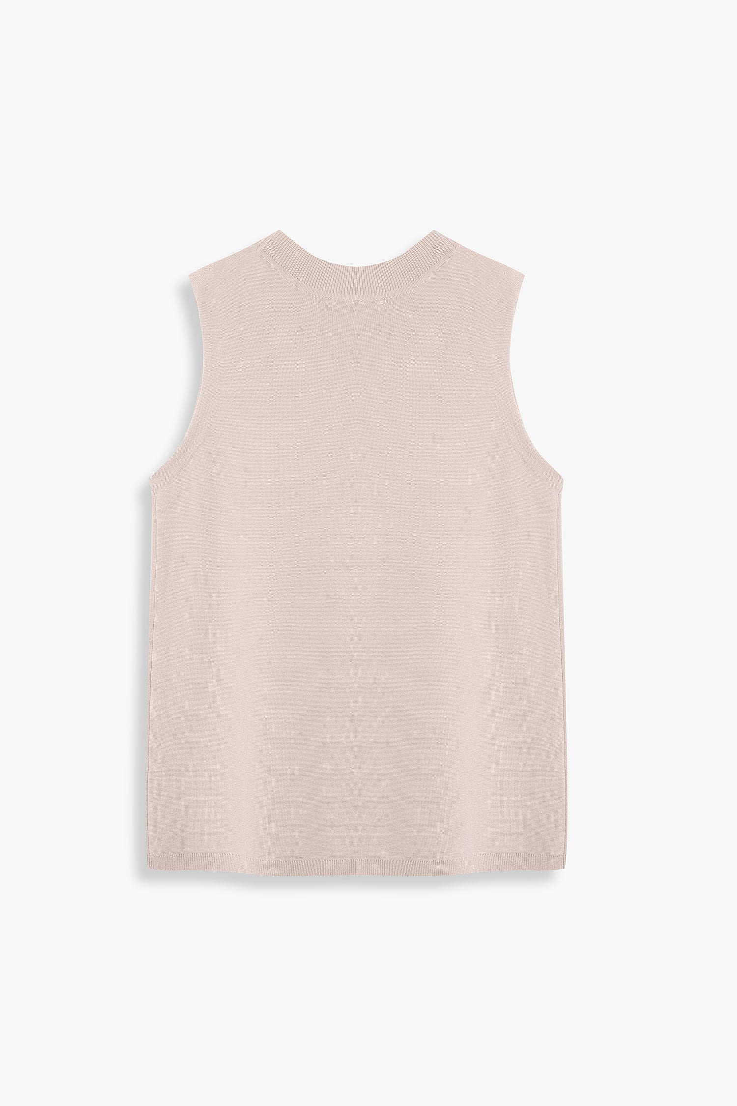 Sleeveless High Neck Sweater