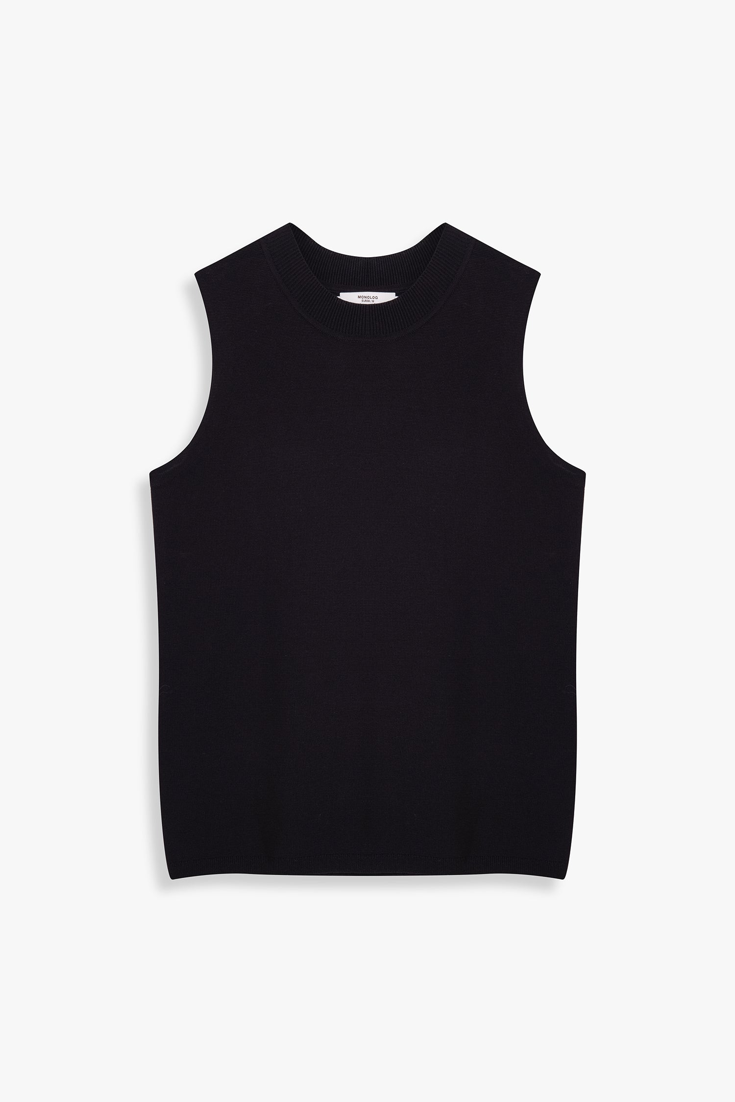 Sleeveless High Neck Sweater
