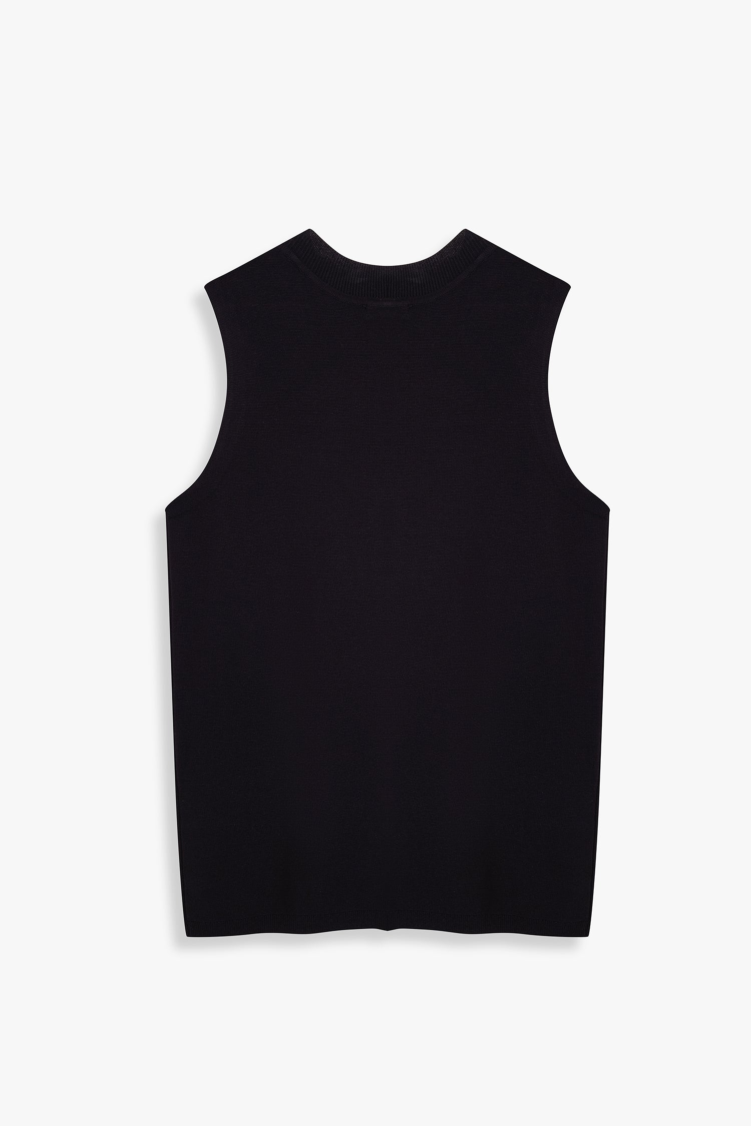 Sleeveless High Neck Sweater