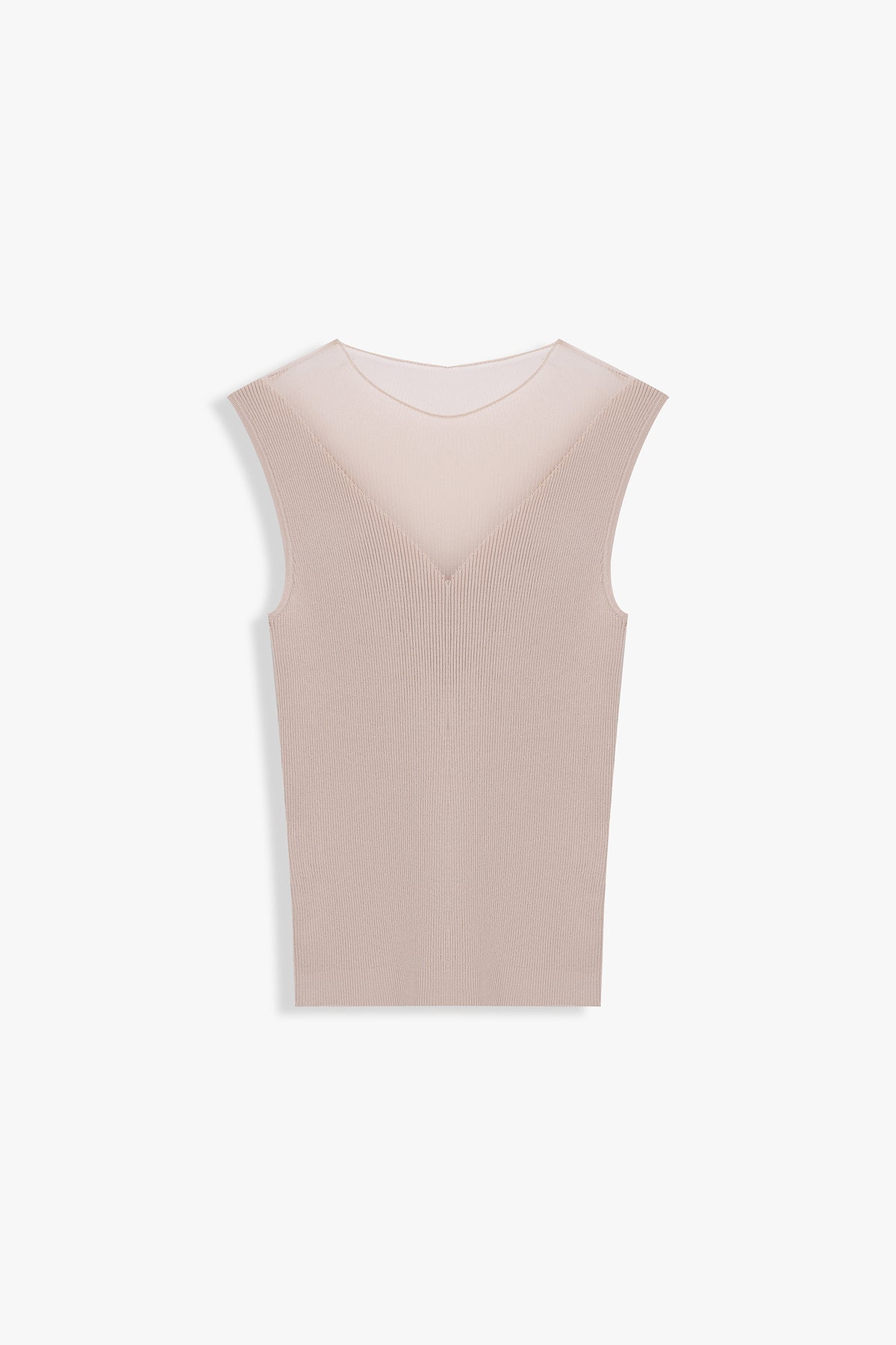 Becca Sleeveless Knit Top Contrast Yarn